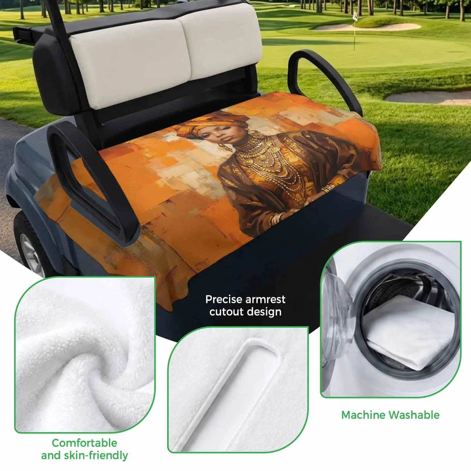 Trosturdspn Golf Cart Seat Towel Blanket 51 x 31 Inch image 3