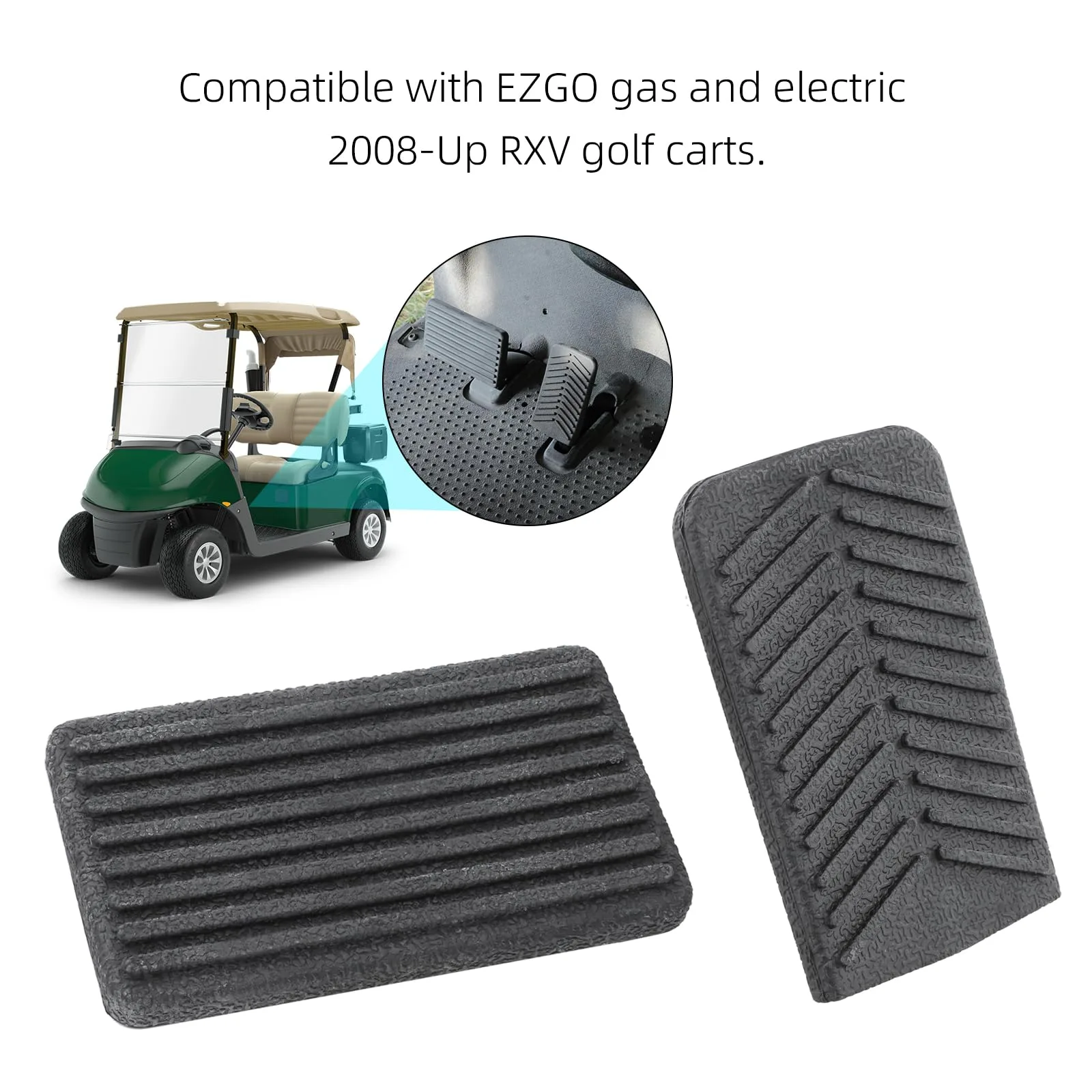 Roykaw E-Z-GO RXV Brake & Accelerator Pedal Pad Covers image 2