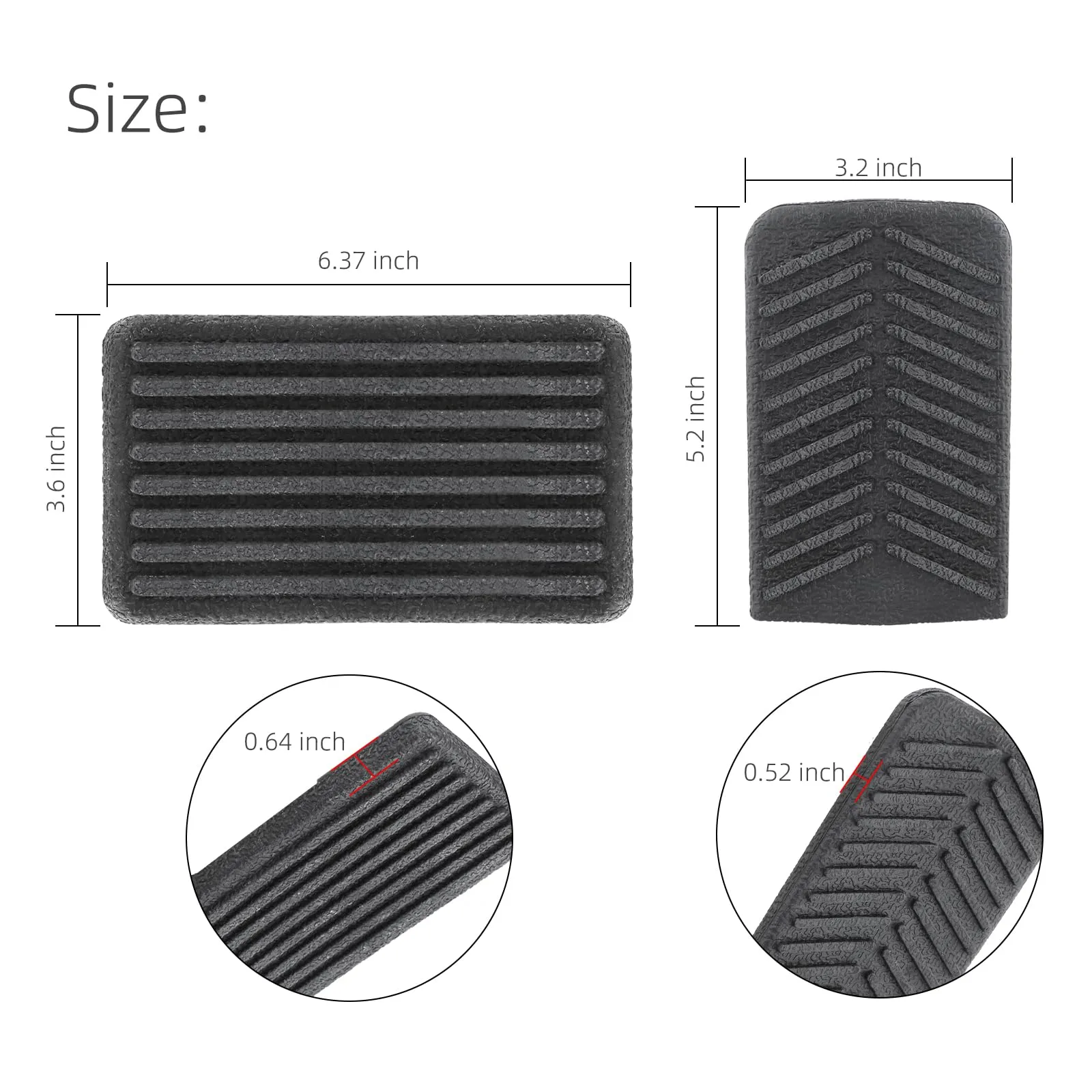 Roykaw E-Z-GO RXV Brake & Accelerator Pedal Pad Covers image 4