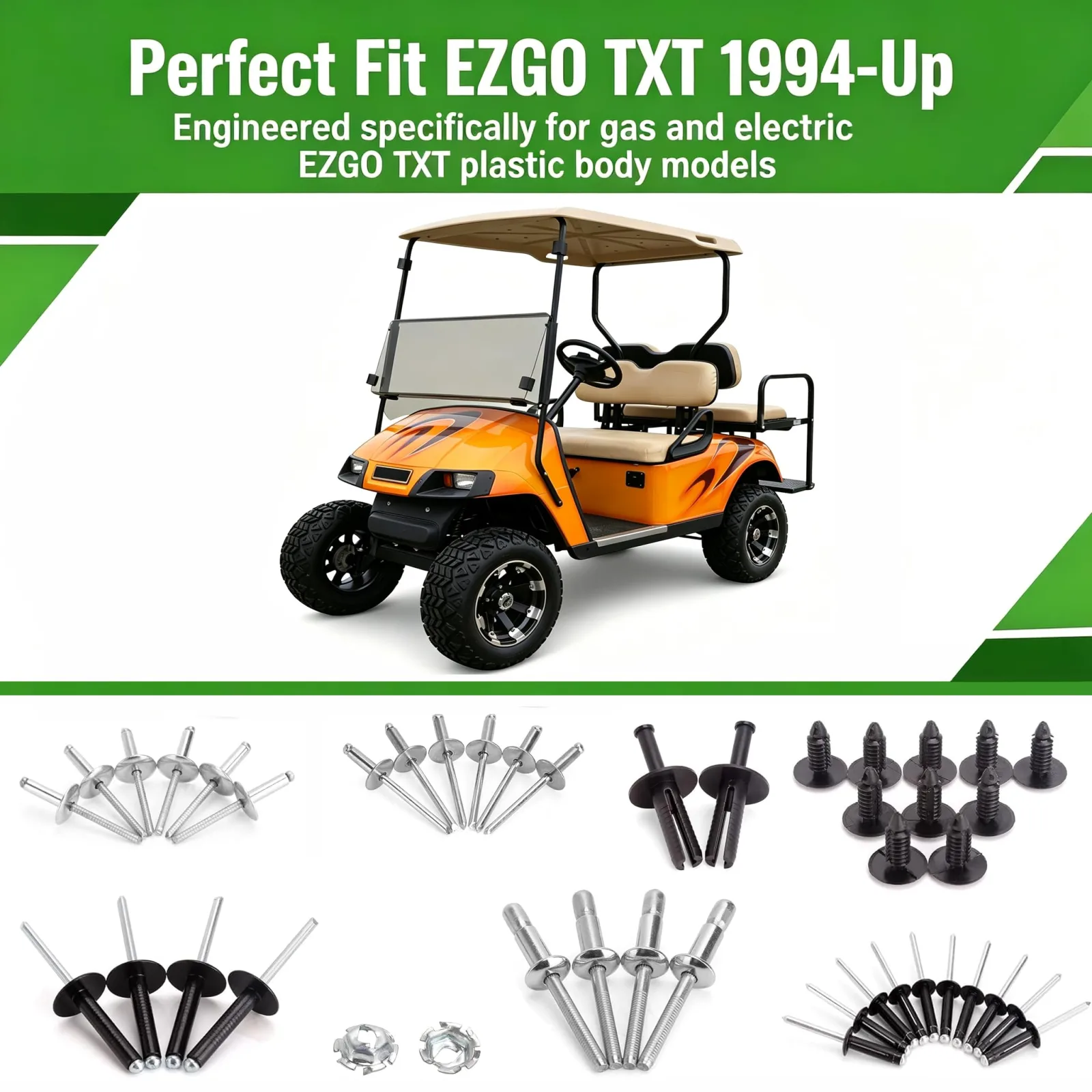 10L0L Body Rivet Kit for E-Z-GO TXT Golf Carts image 3