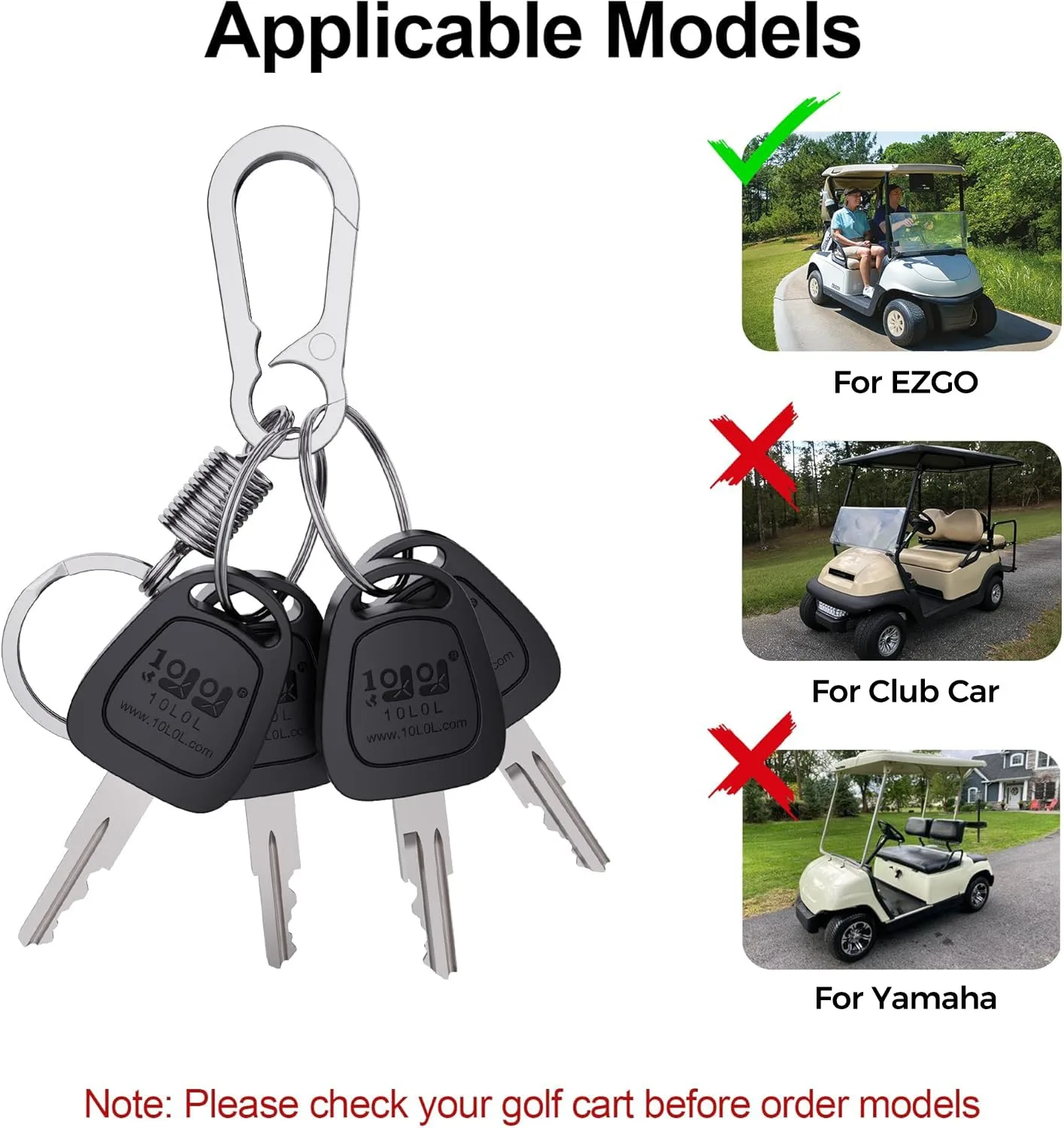 E-Z-GO Golf Cart Ignition Keys 17063G1 / 17063-G1 image 3