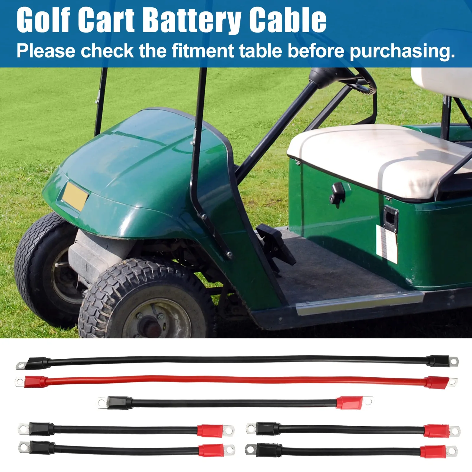 X AUTOHAUX Battery Cable Set for E-Z-GO TXT 1994+ image 2