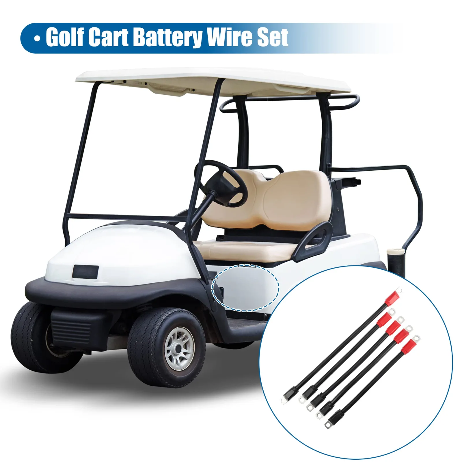 X AUTOHAUX Battery Cable Set for E-Z-GO TXT 1994+ image 3
