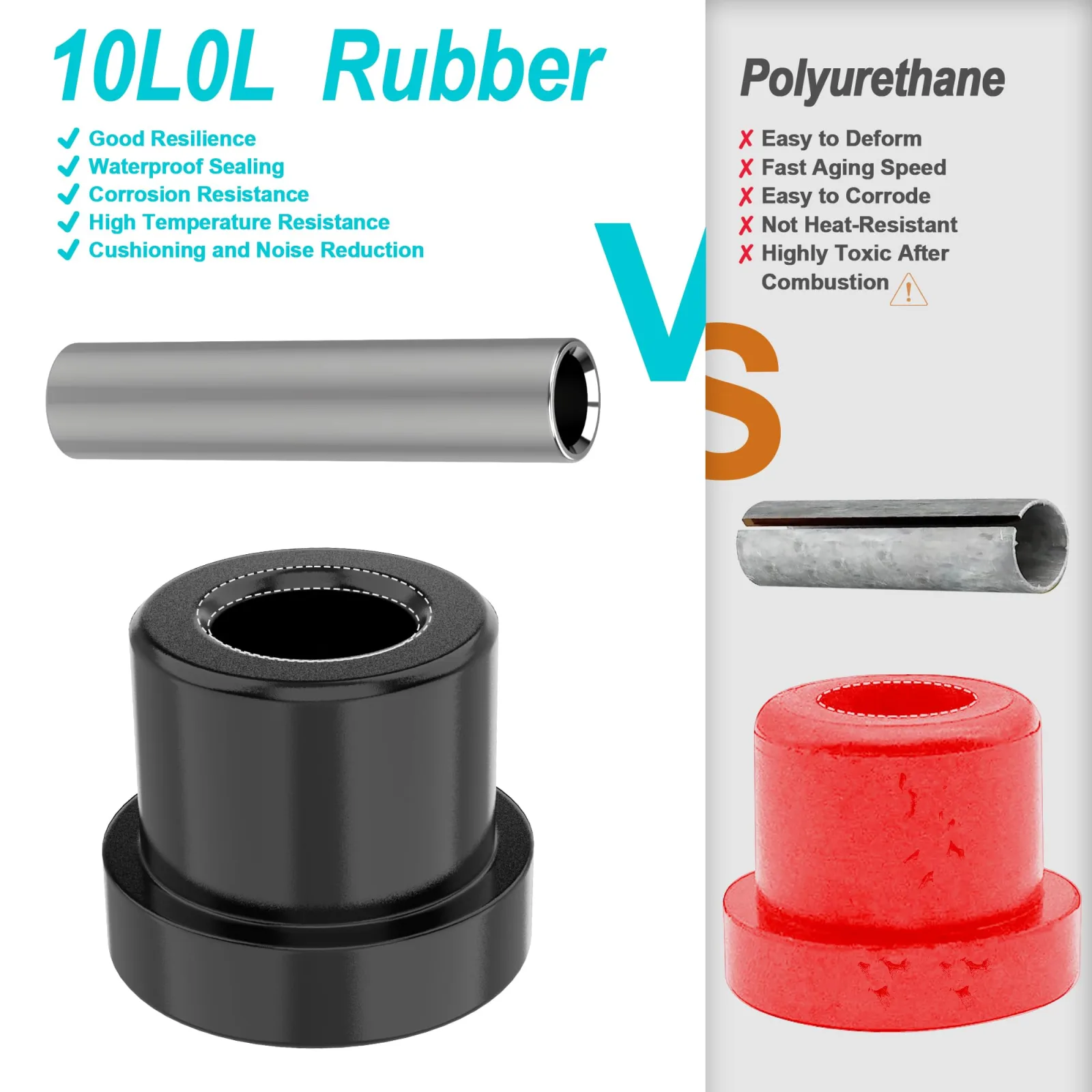 10L0L Rear Leaf Spring Bushing Kit 00039-D image 2