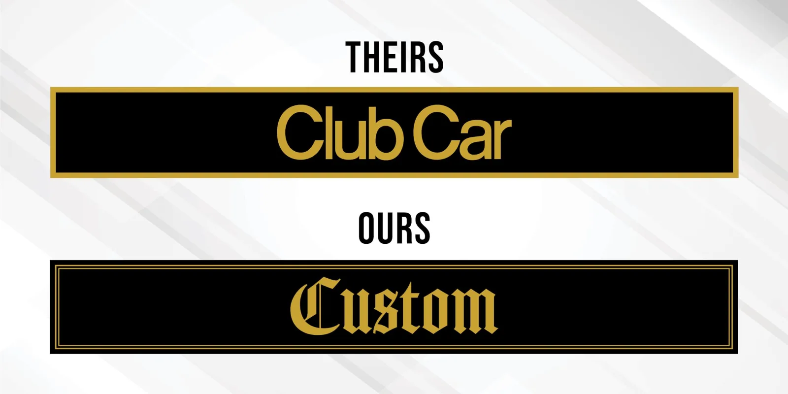Gimme Golf USA Club Car DS Custom Name Plate image 2