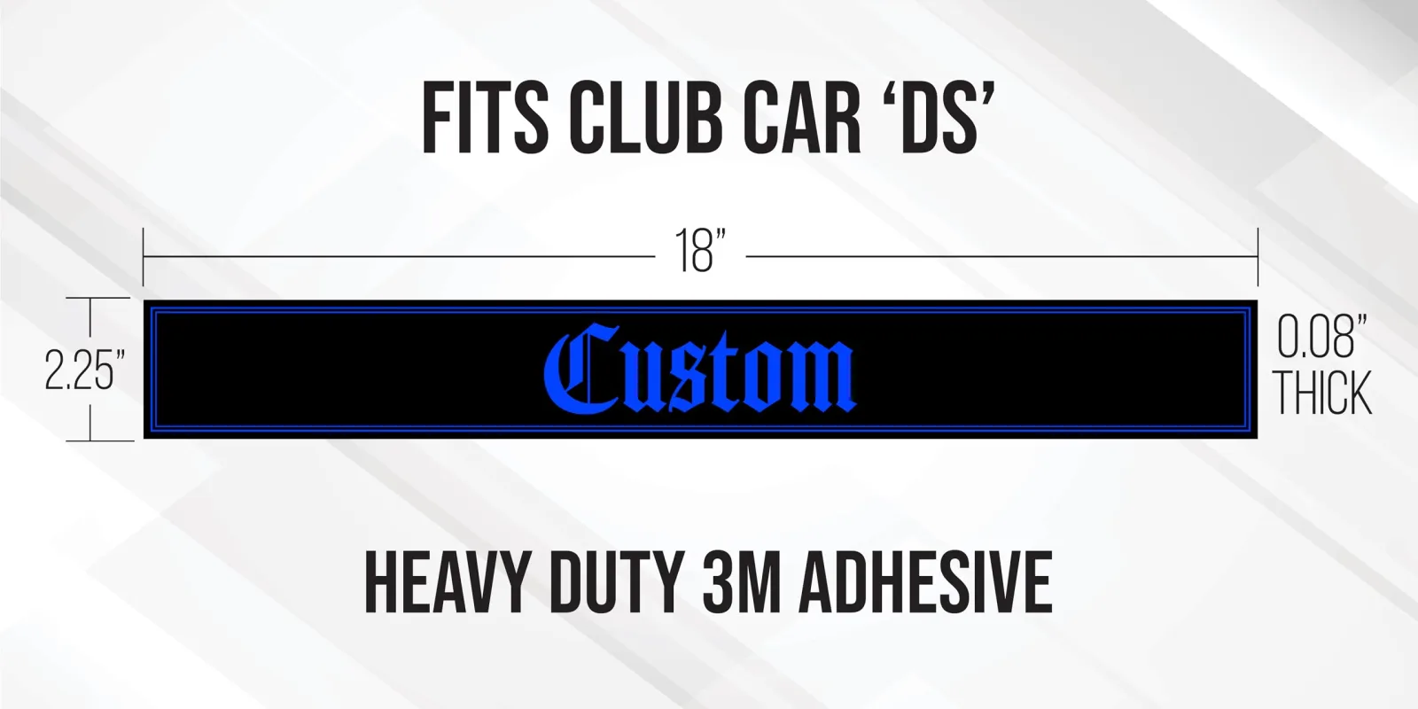 Gimme Golf USA Club Car DS Custom Name Plate image 4