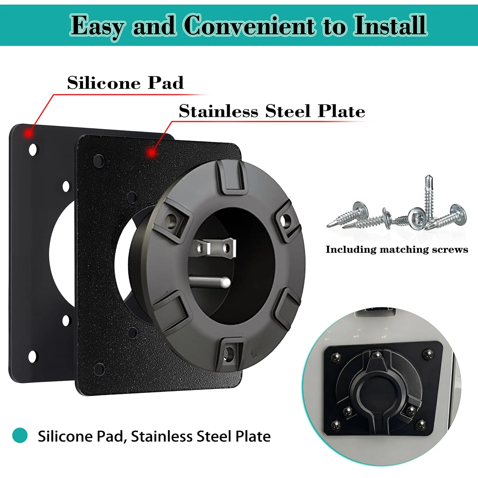 OwnMy Golf Cart Charging Port Adapter Plate Kit OM-US-00740 image 2