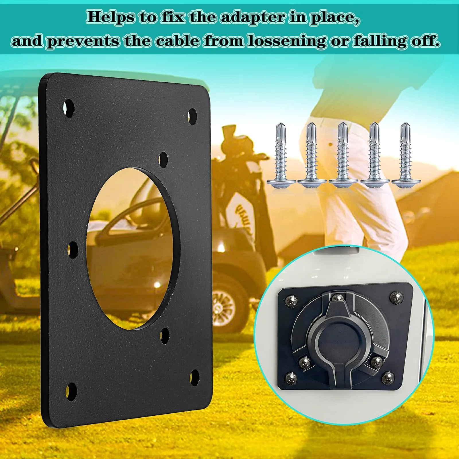 OwnMy Golf Cart Charging Port Adapter Plate Kit OM-US-00740 image 4