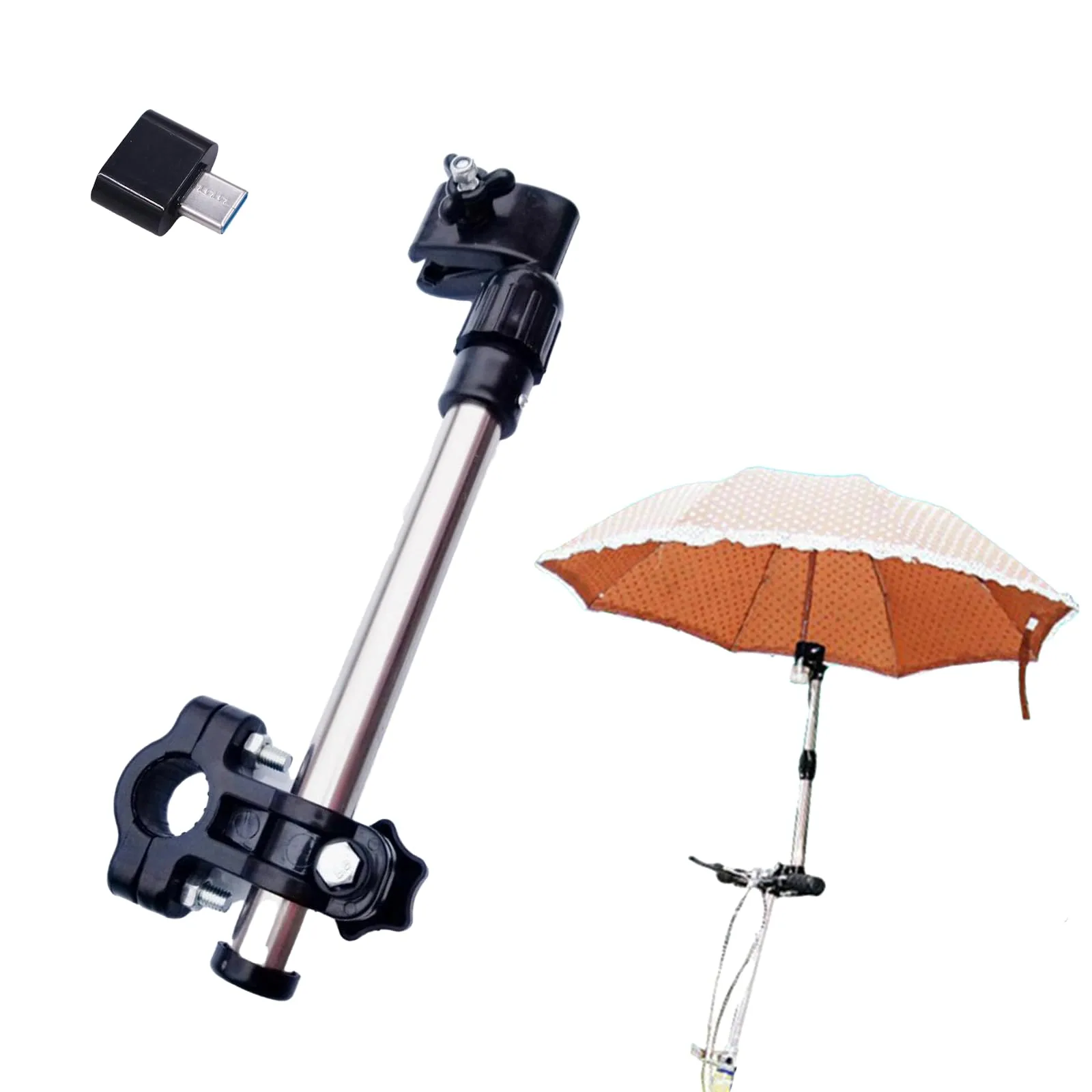 Generic Stainless Steel Golf Cart Umbrella Holder