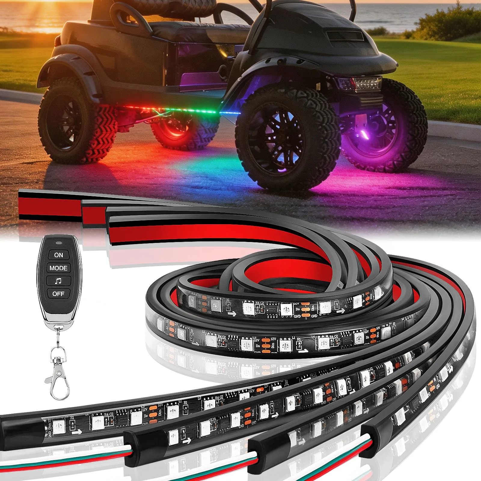 DRIVE UP Golf Cart Underbody LED Light Kit, 12-85V