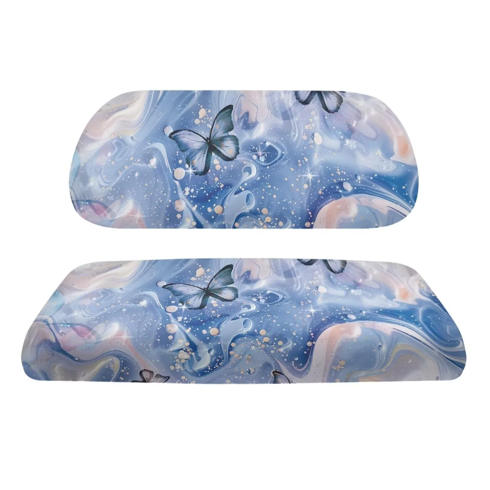 TOADDMOS Blue Butterfly Marble Golf Cart Seat Covers