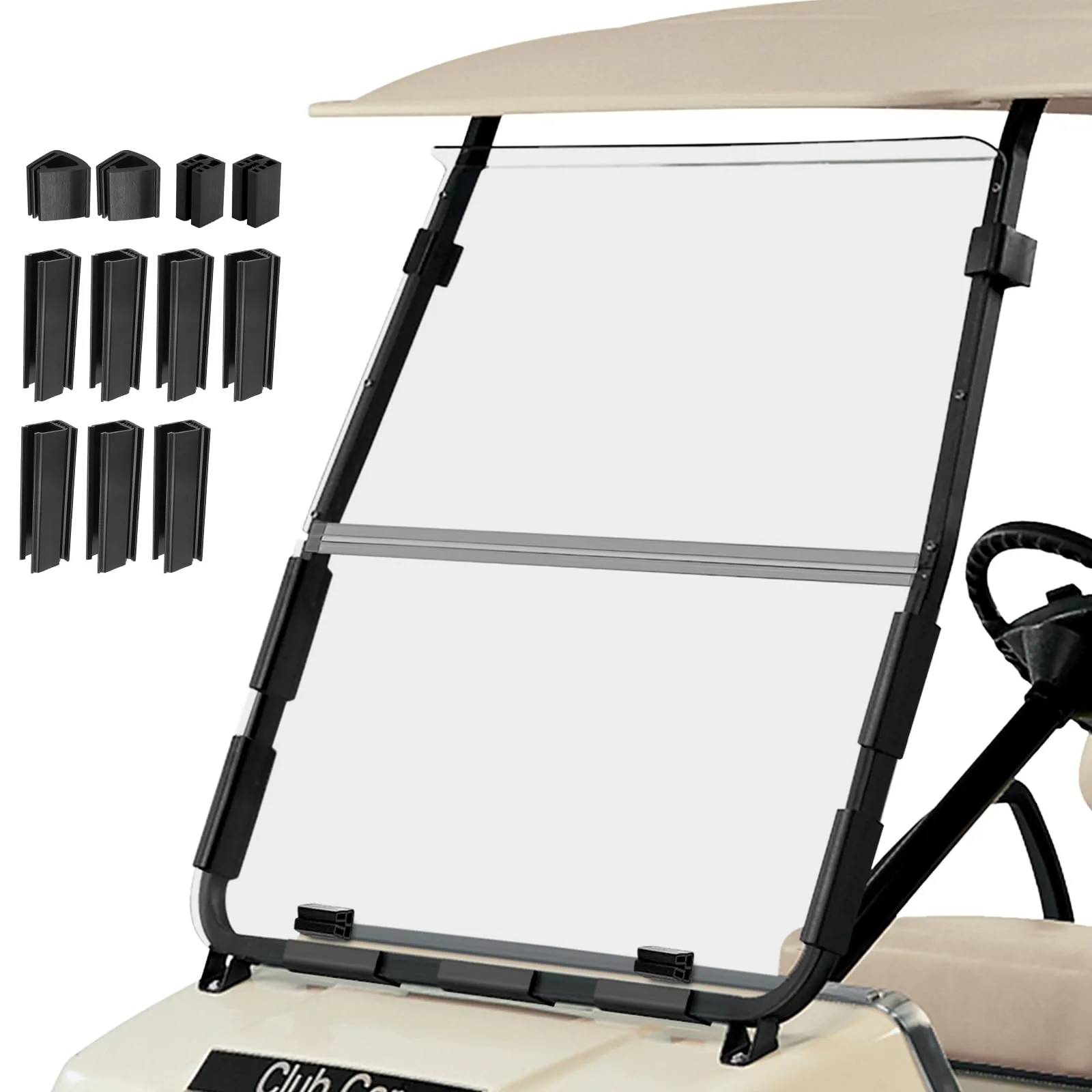 RIZINKART Club Car DS Fold-Down Windshield 5mm (2000+)