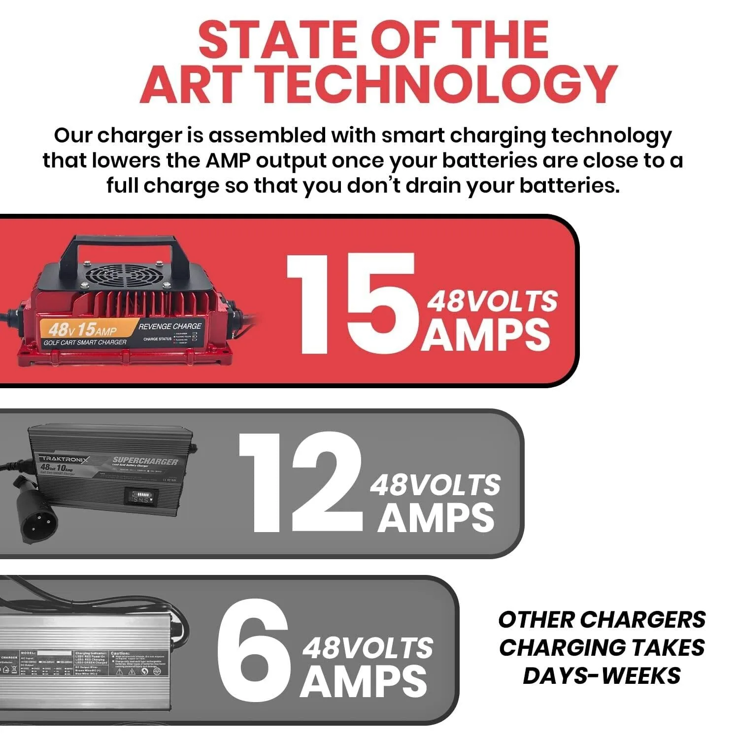 REVENGE 48V 15A Charger for Yamaha Drive and Drive2 image 2