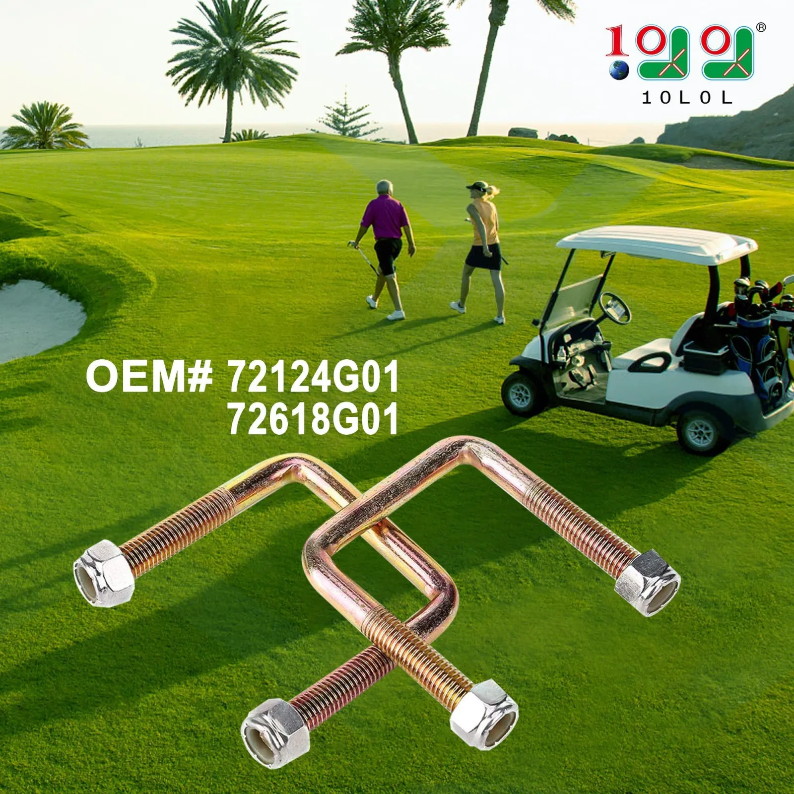 10L0L Rear Leaf Spring U-Bolts for E-Z-GO TXT image 4