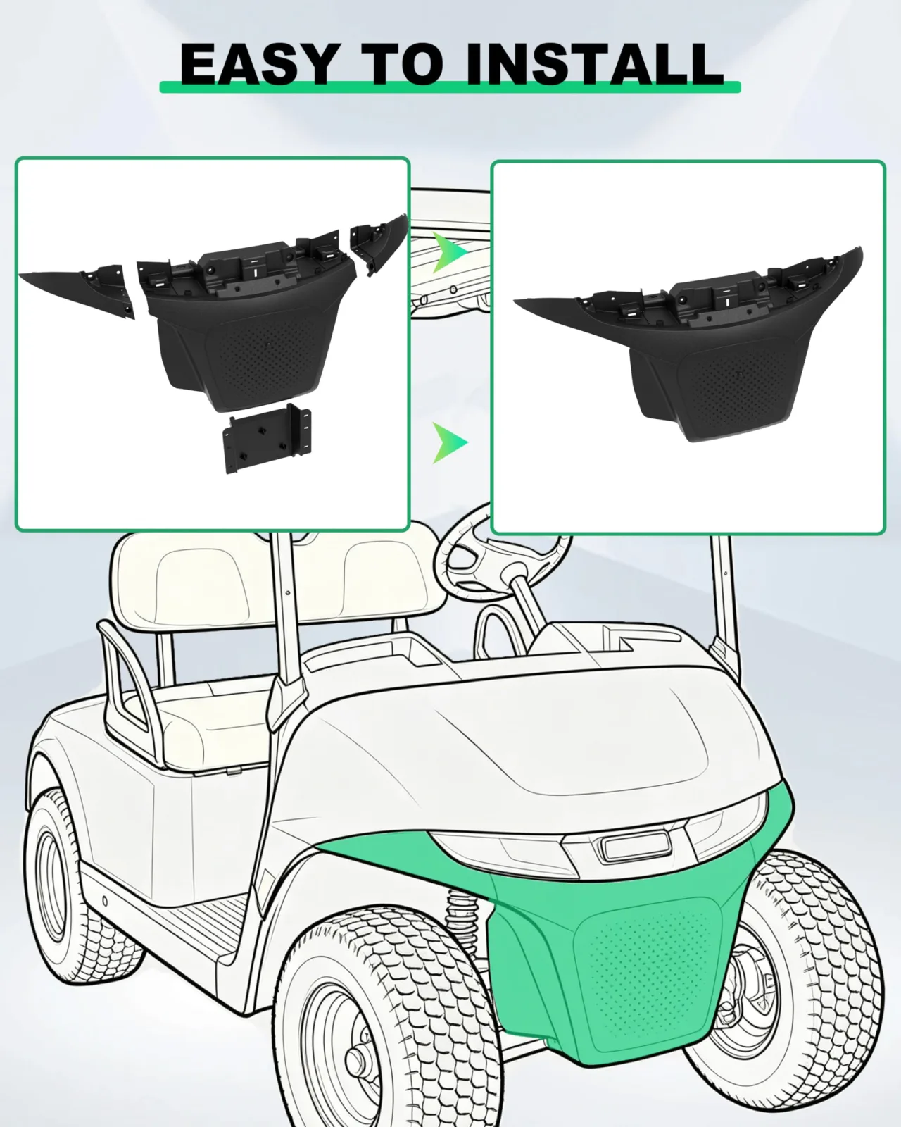 LDETXY Front Bumper / Brush Guard for E-Z-GO RXV Valor 2025 - LDE-041306-002 image 4