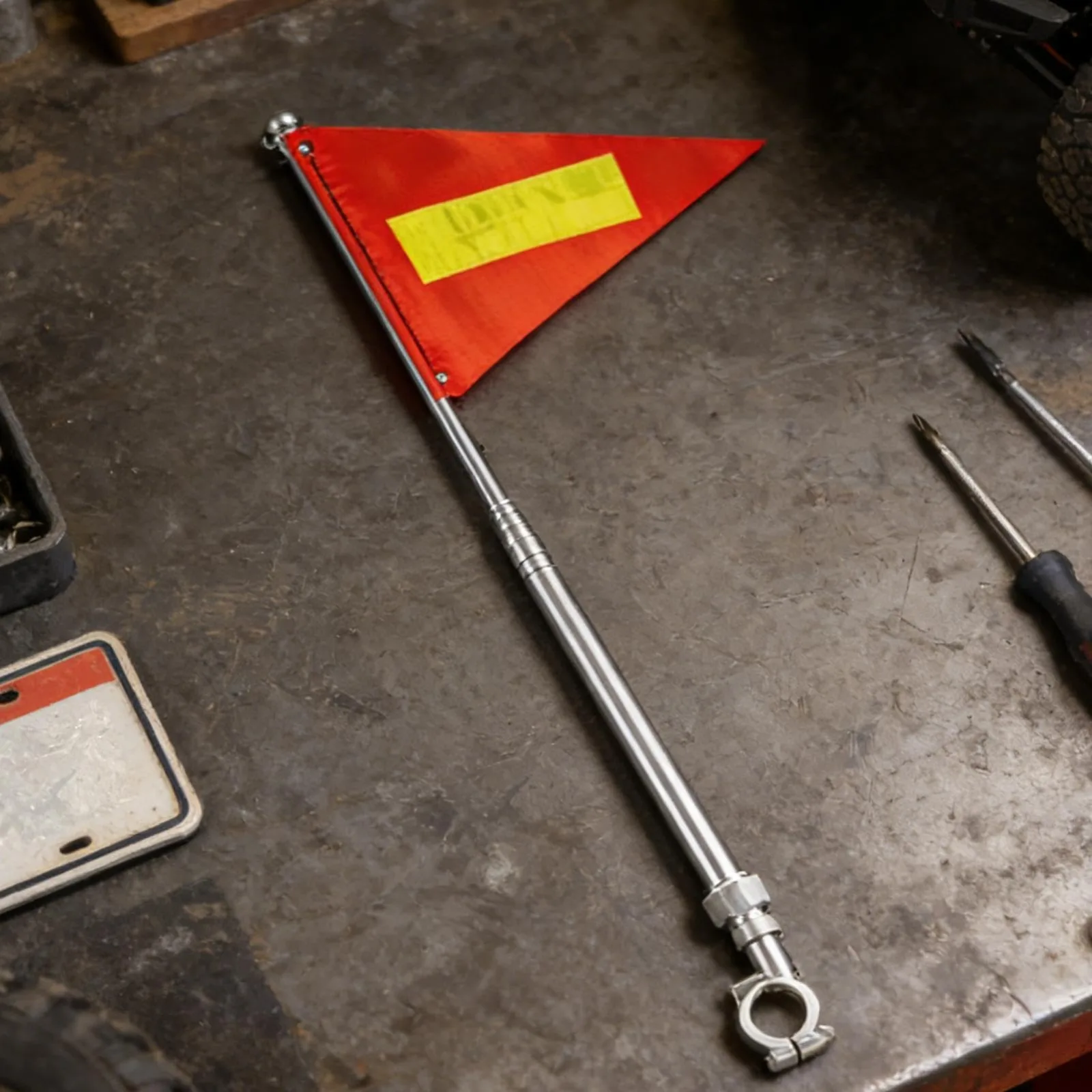 Generic Retractable Reflective Golf Cart Safety Flag image 3