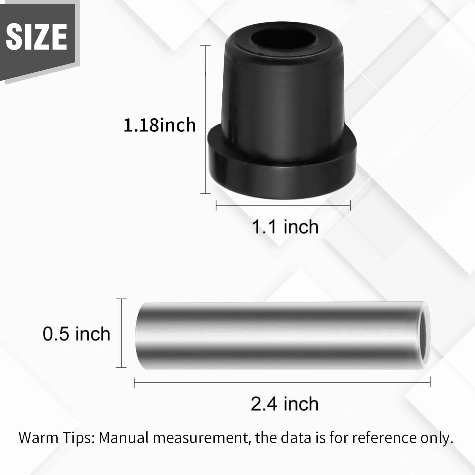 CADUFUELLY CH0089 Rear Leaf Spring Bushing Kit for E-Z-GO TXT image 2