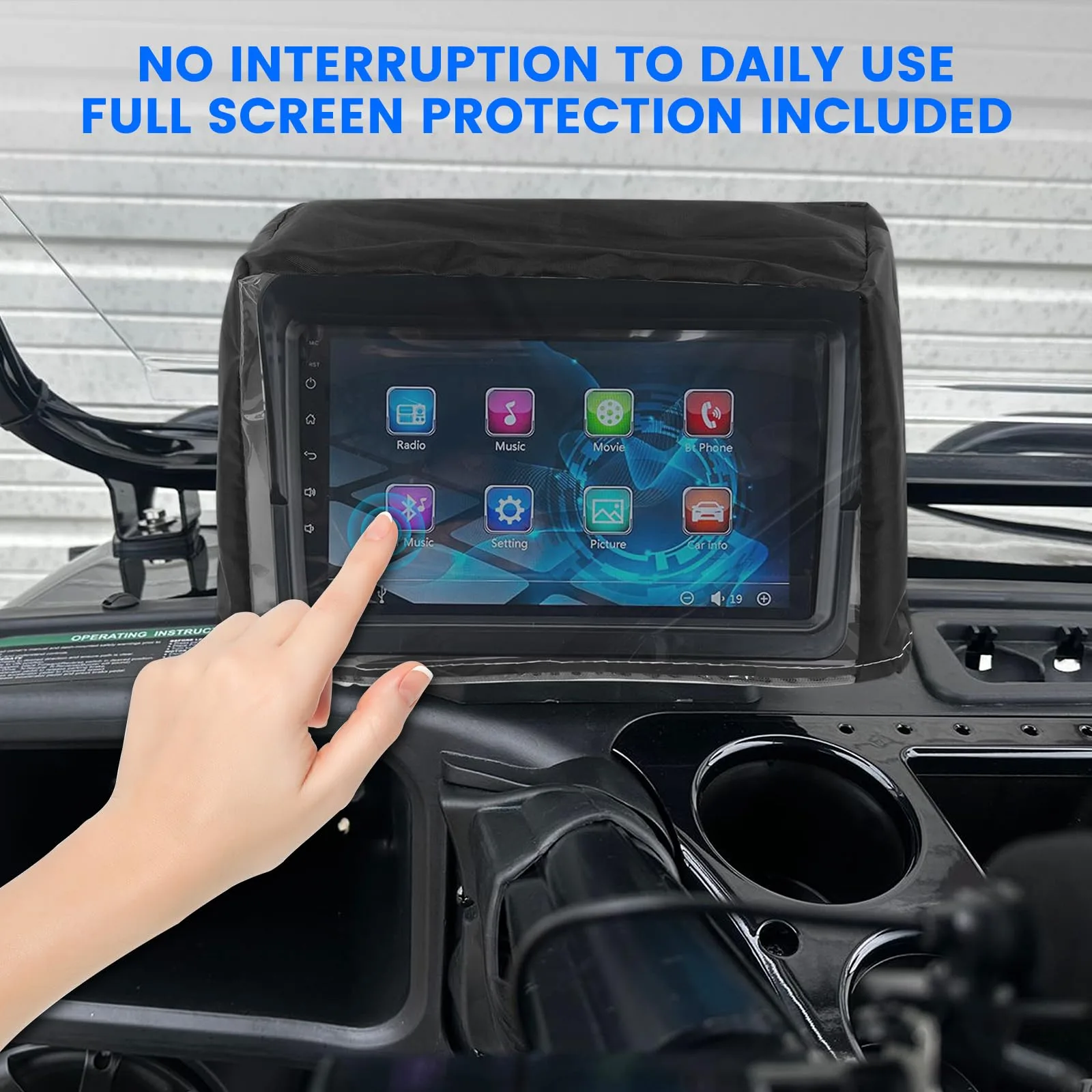 HPEVA Touchscreen Cover for Evolution and Denago Golf Carts image 3