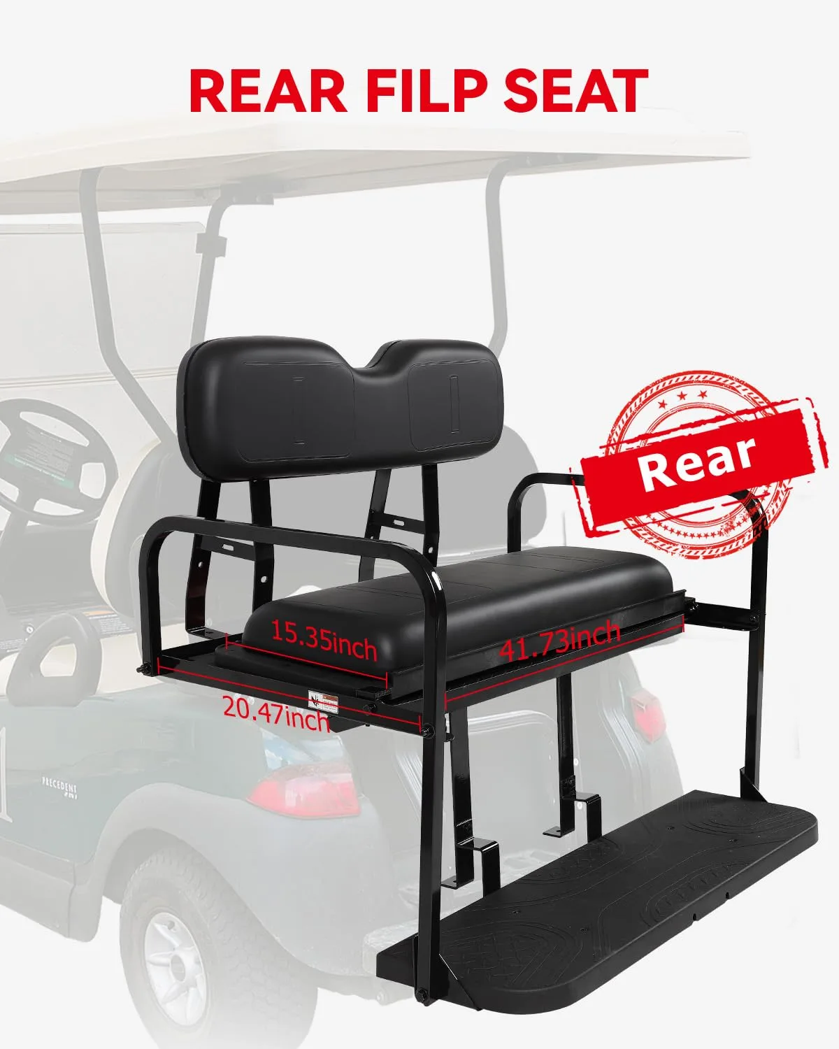 cciyu Rear Flip Seat Kit for E-Z-GO TXT, 1995+ image 2