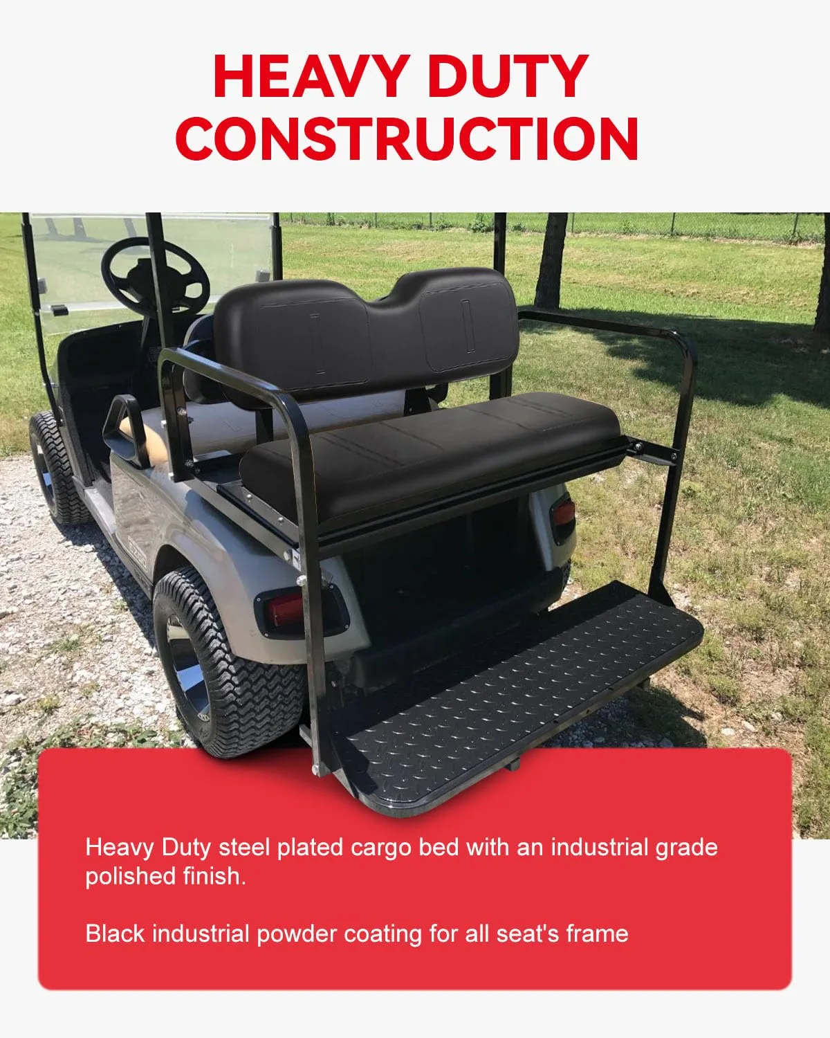 cciyu Rear Flip Seat Kit for E-Z-GO TXT, 1995+ image 3