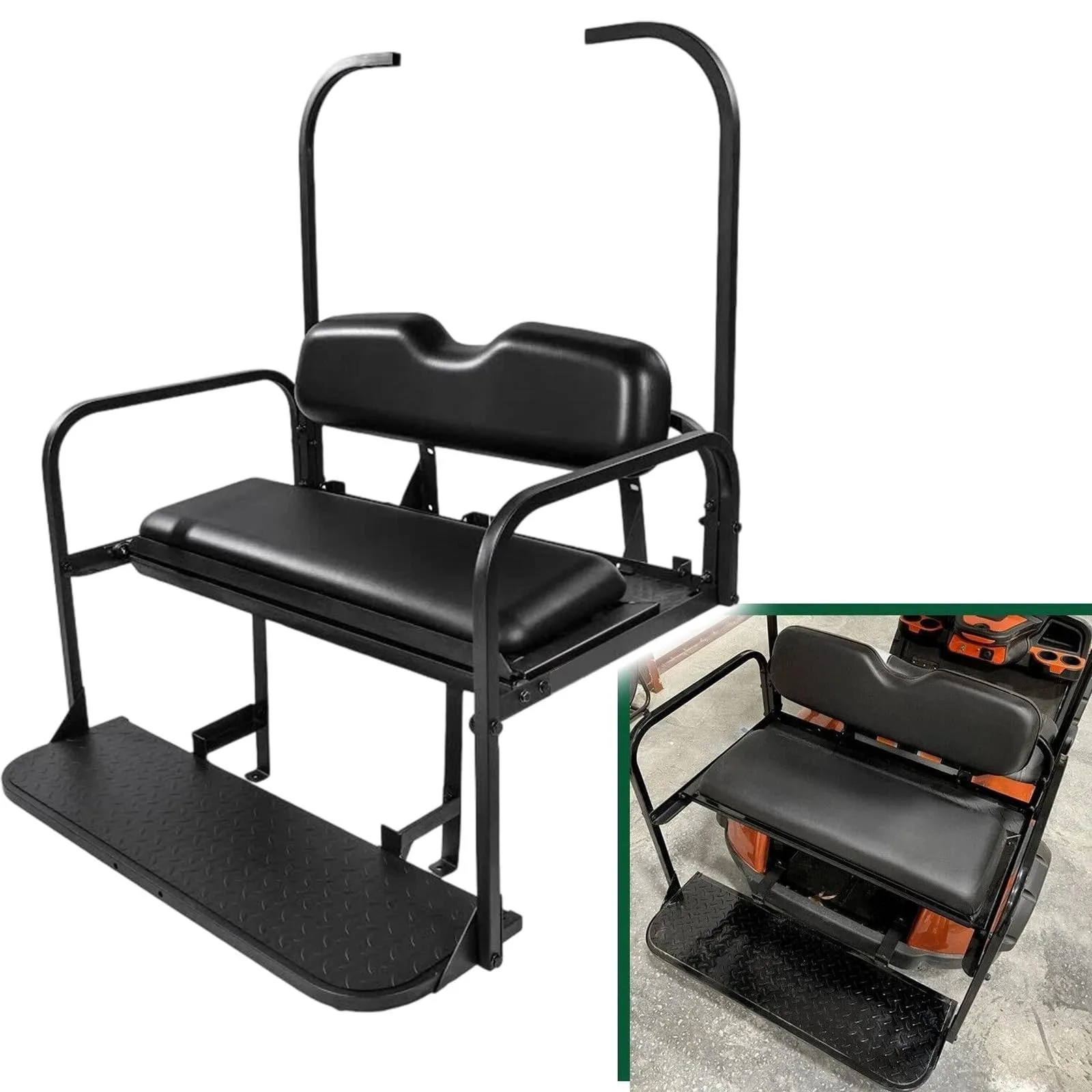 BRAVOYARD Rear Flip Seat Kit for E-Z-GO TXT 1995+