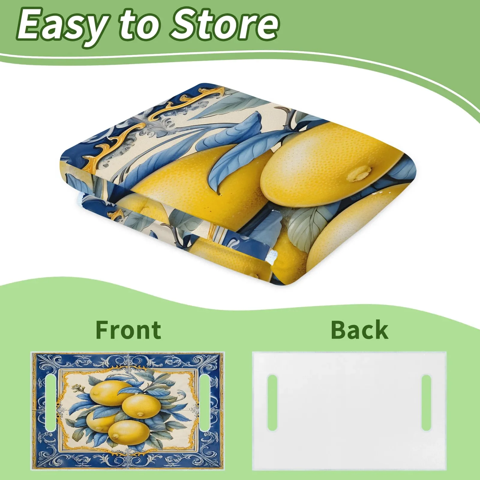 Tiveruda Lemon Print Golf Cart Seat Cover 51 x 31 in image 4
