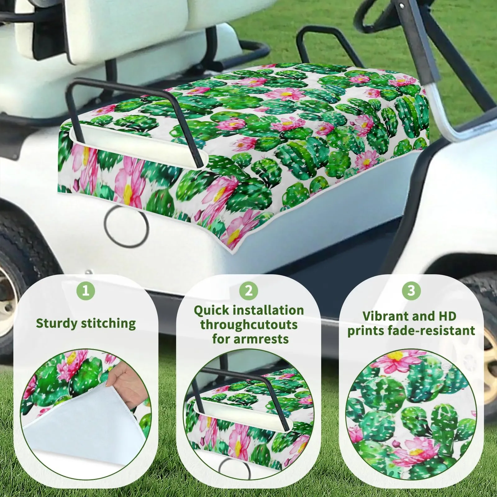 Tiveruda Golf Cart Seat Cover for Double Seats, 51 x 31 in image 3