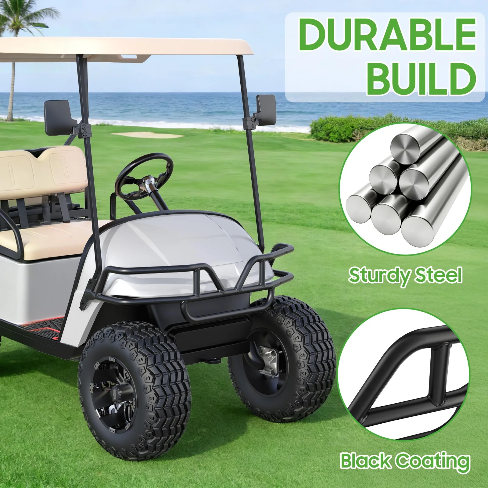 10L0L Black Brush Guard for E-Z-GO TXT 1994.5-2013 image 3