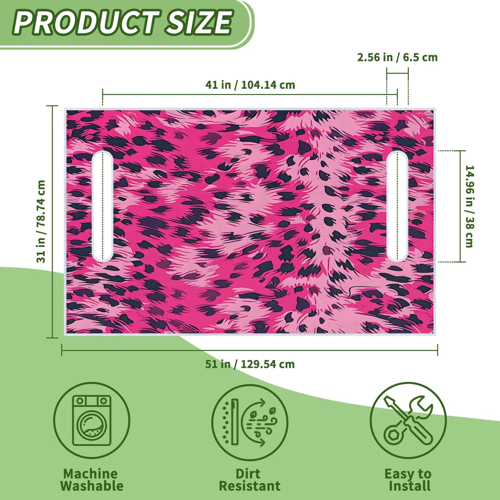Tiveruda Leopard Golf Cart Seat Cover for Double Seats image 2
