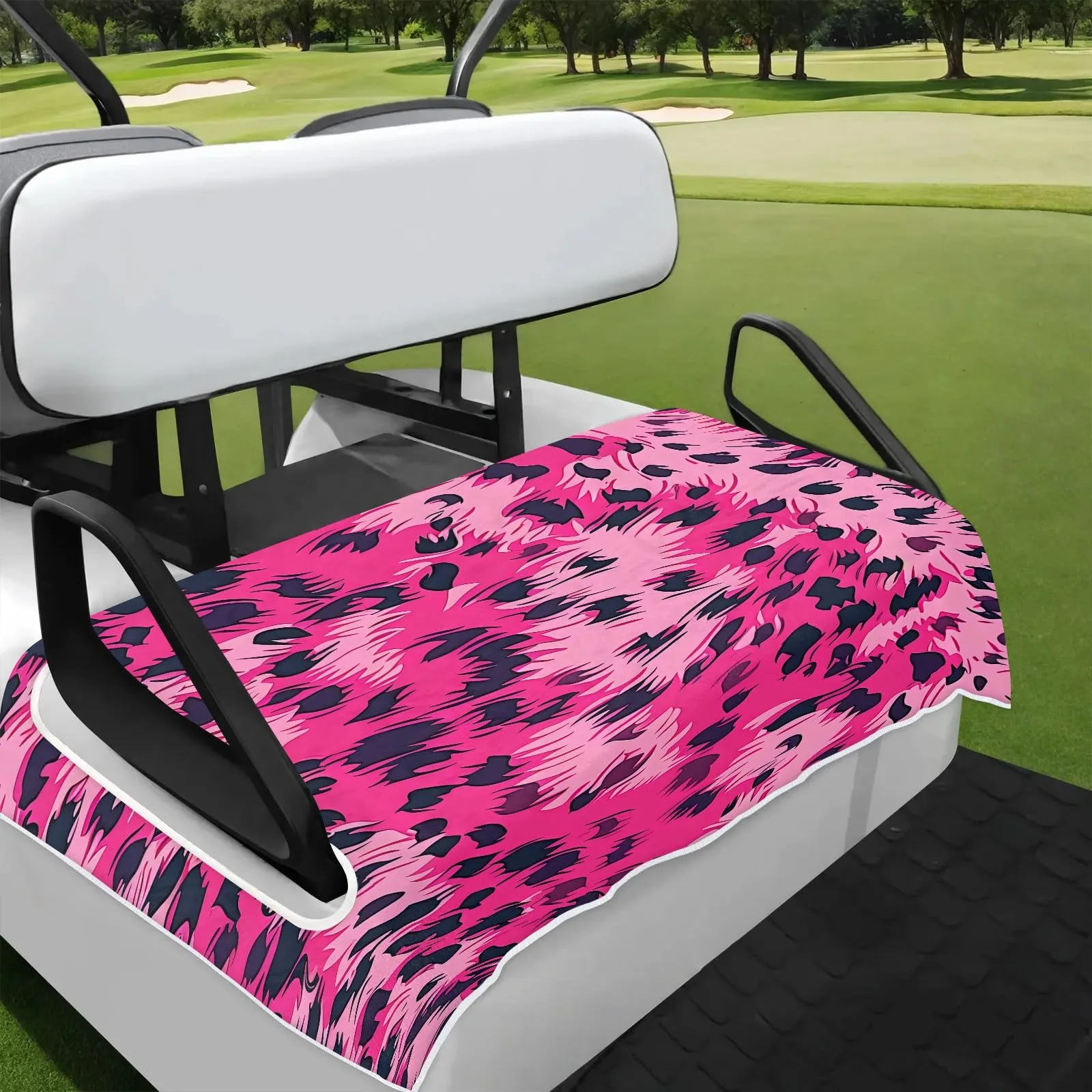 Tiveruda Leopard Golf Cart Seat Cover for Double Seats