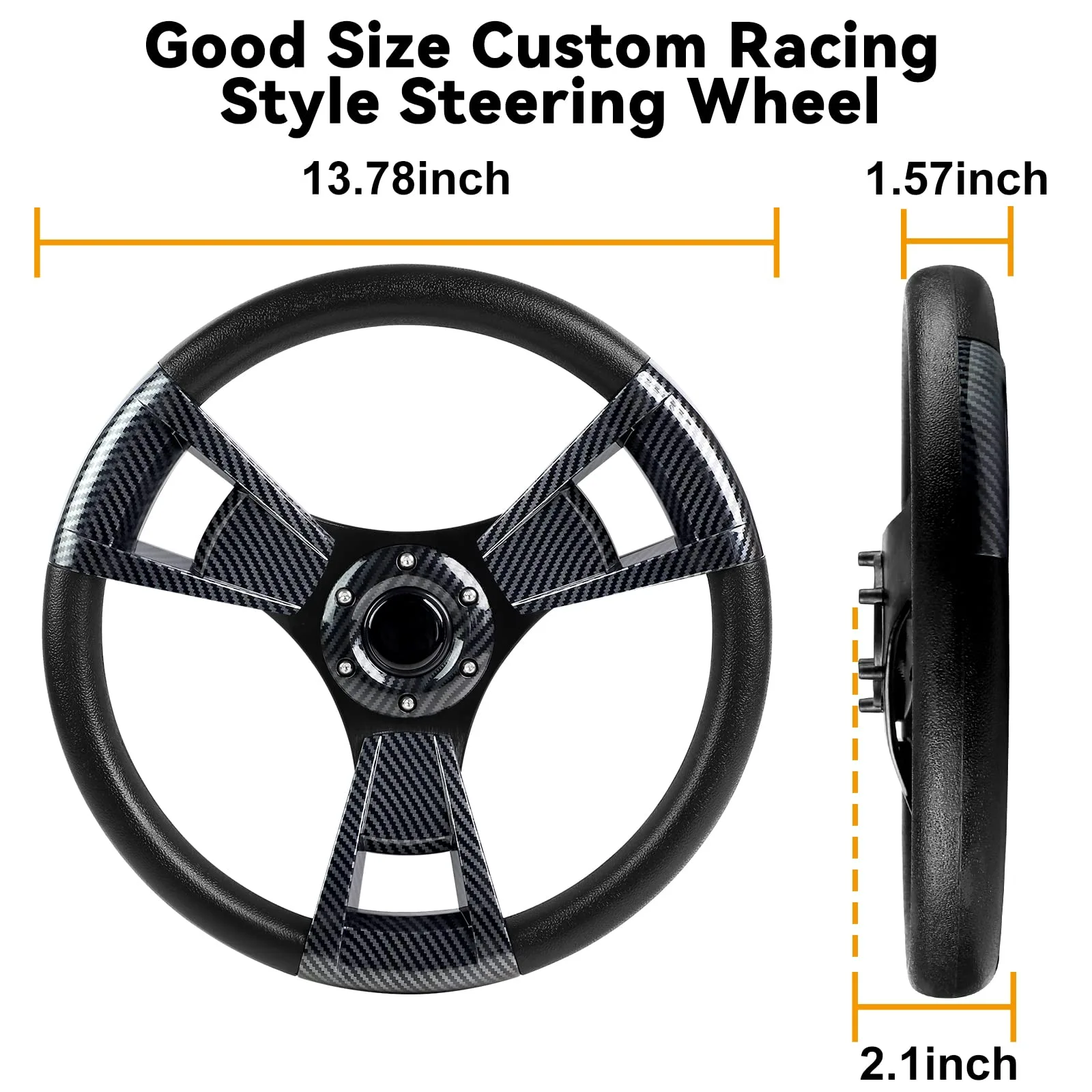 MOSNAI 6648 13.7-Inch Golf Cart Steering Wheel image 2