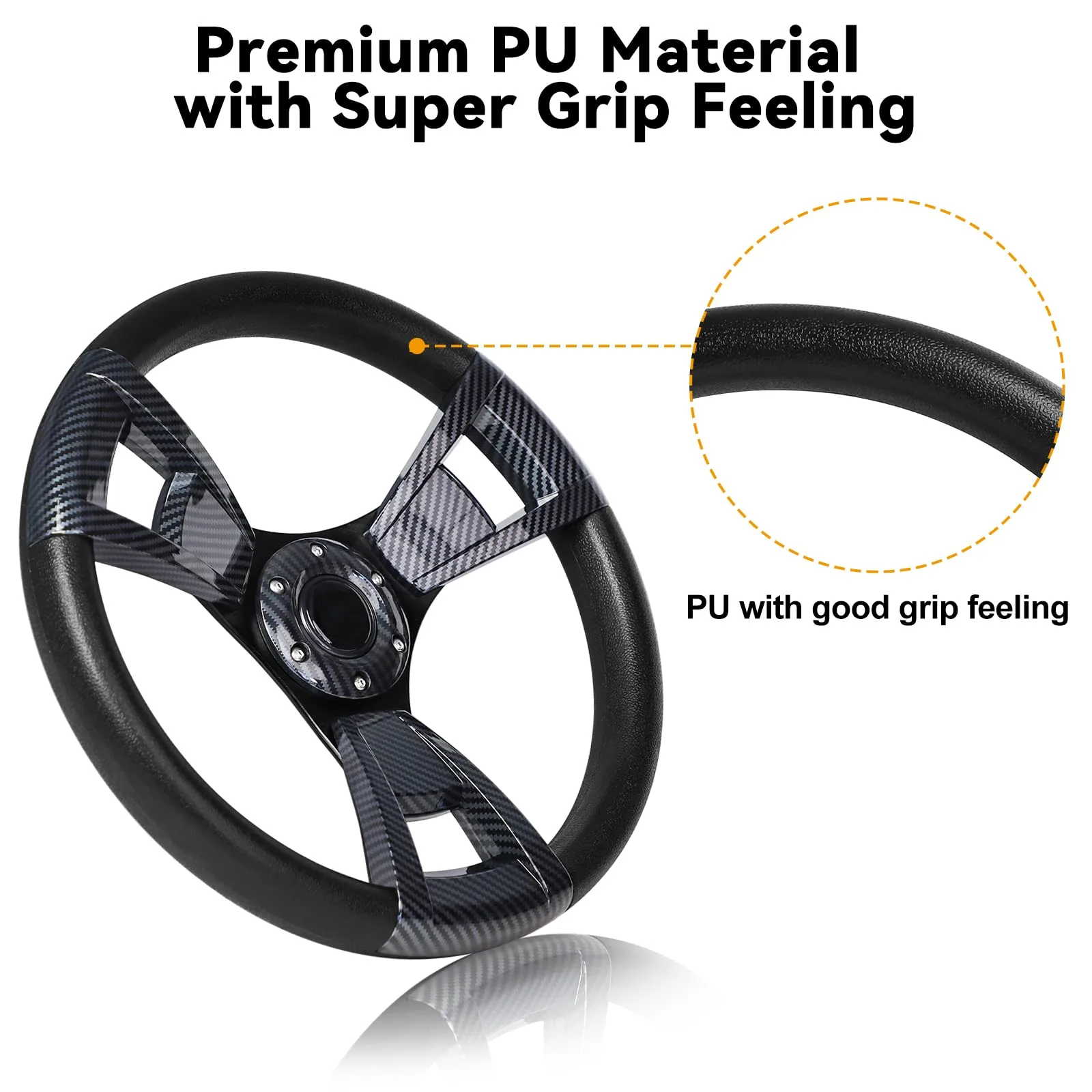 MOSNAI 6648 13.7-Inch Golf Cart Steering Wheel image 3