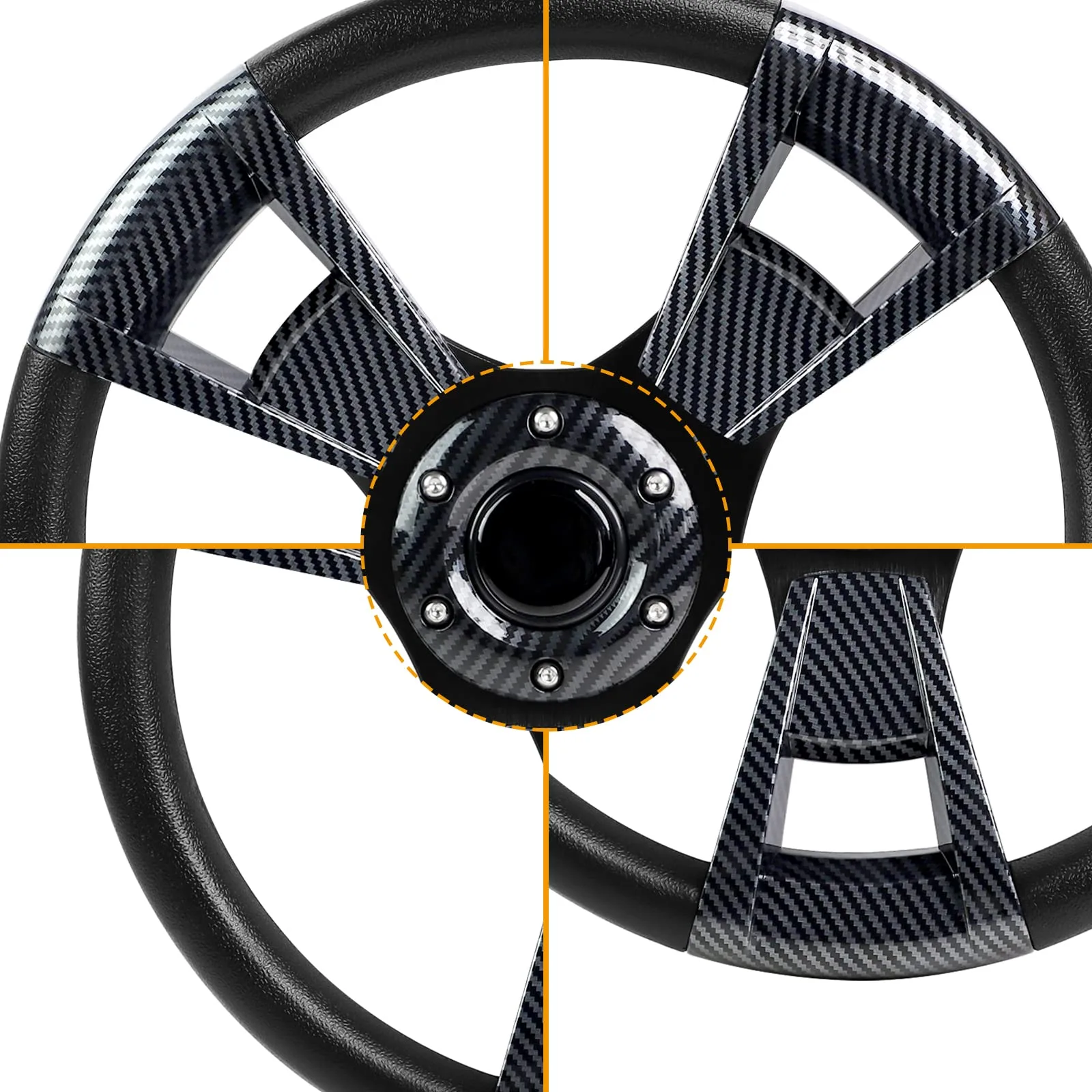 MOSNAI 6648 13.7-Inch Golf Cart Steering Wheel image 4