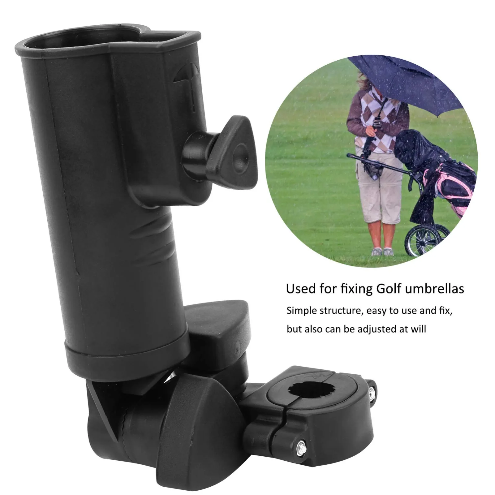 HERCHR Golf Cart Umbrella Holder - PP Plastic Mount (HERCHR04kefcroy3) image 4