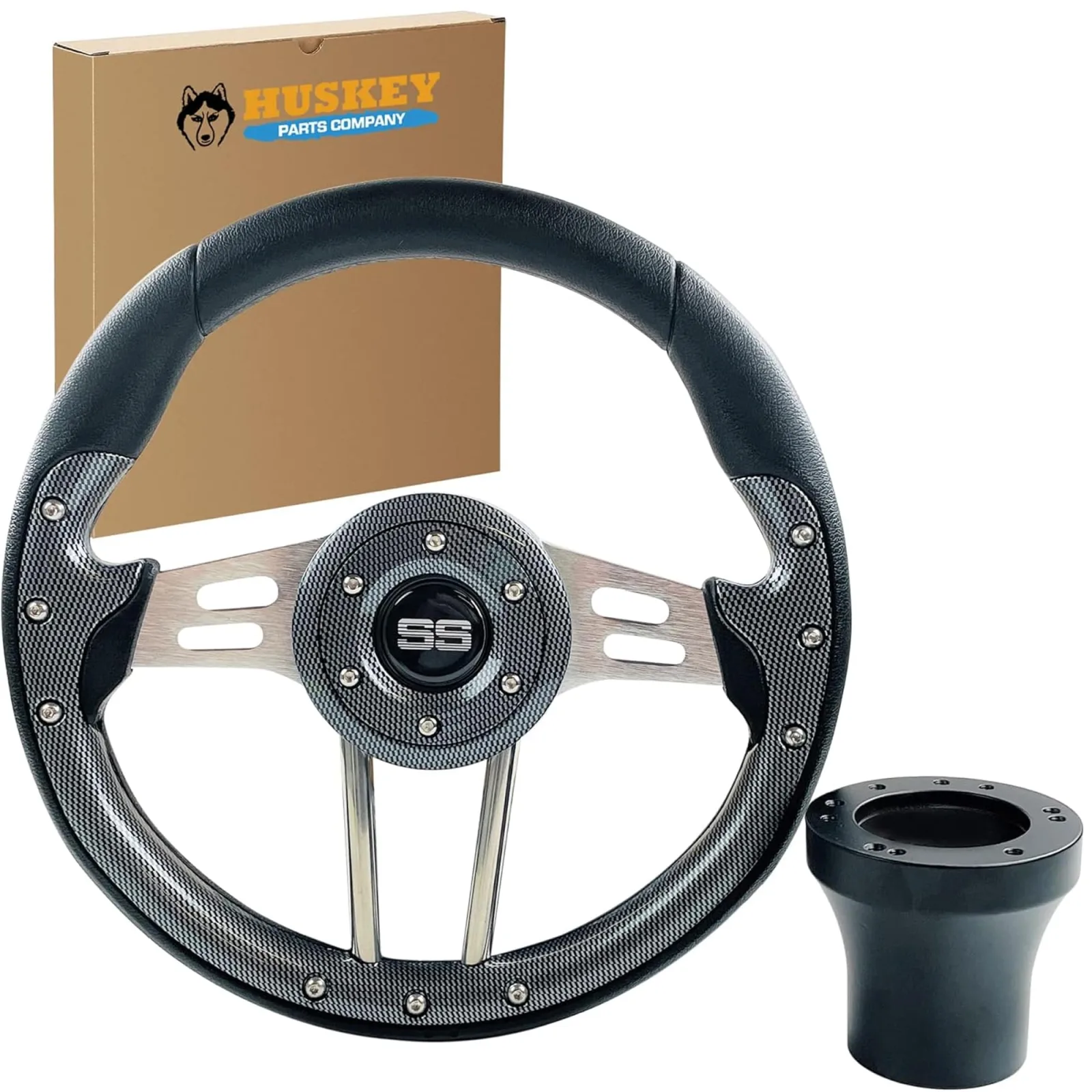 Volt Carbon Fiber Steering Wheel Adapter for E-Z-GO TXT/RXV