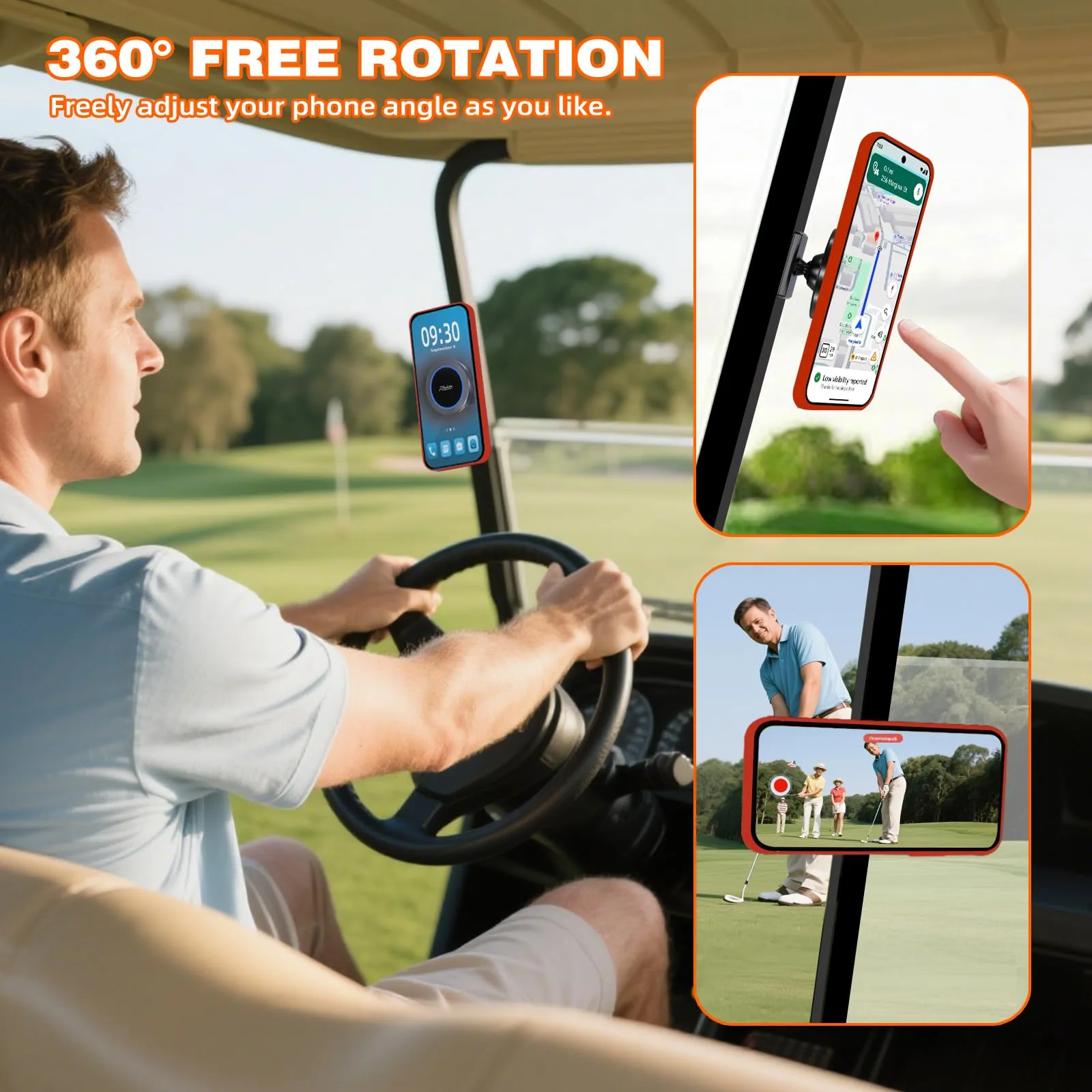 Roykaw RG-0611 Magnetic Golf Cart Phone Holder image 4