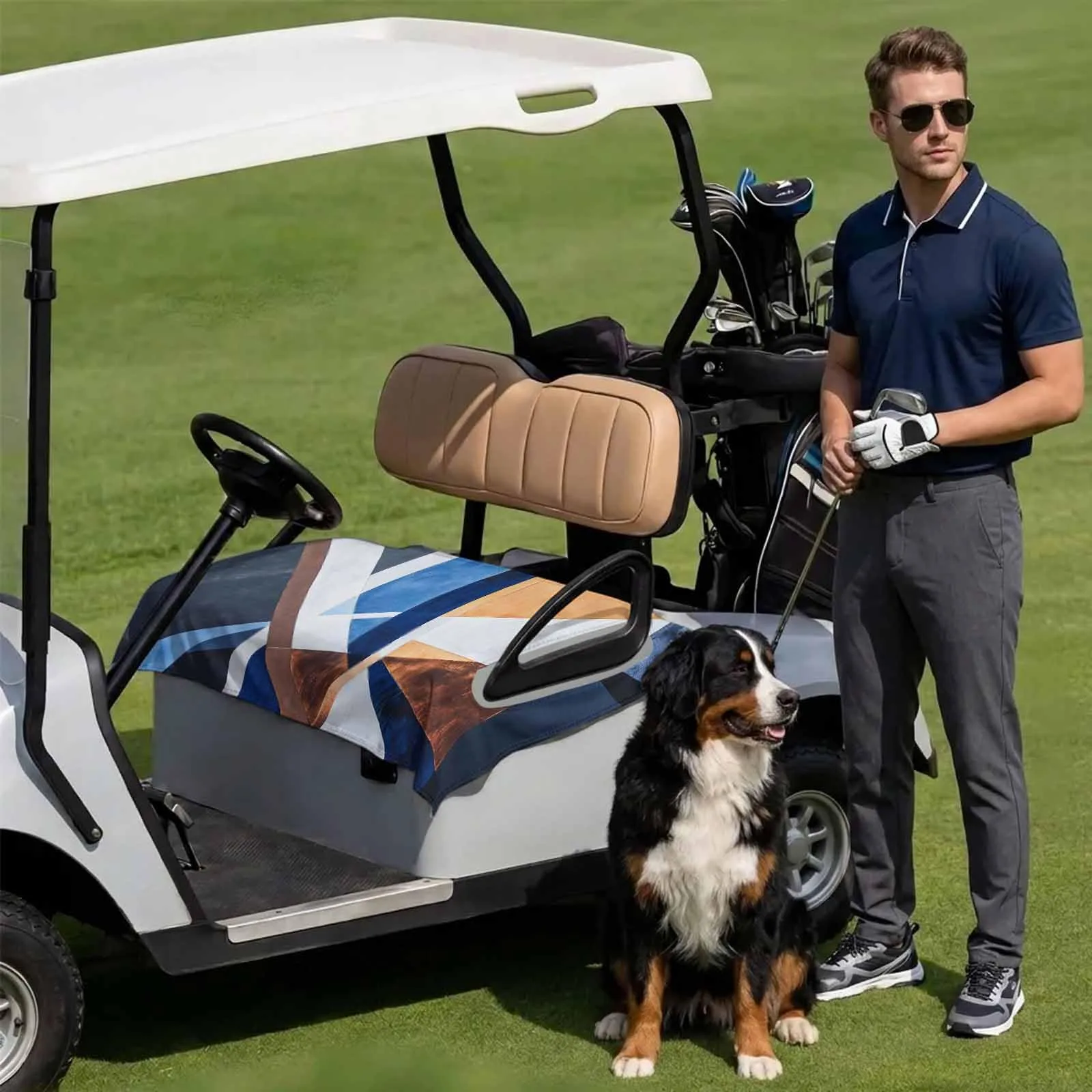 DecorLovee Golf Cart Seat Cover 51 x 31-Inch Microfiber image 3