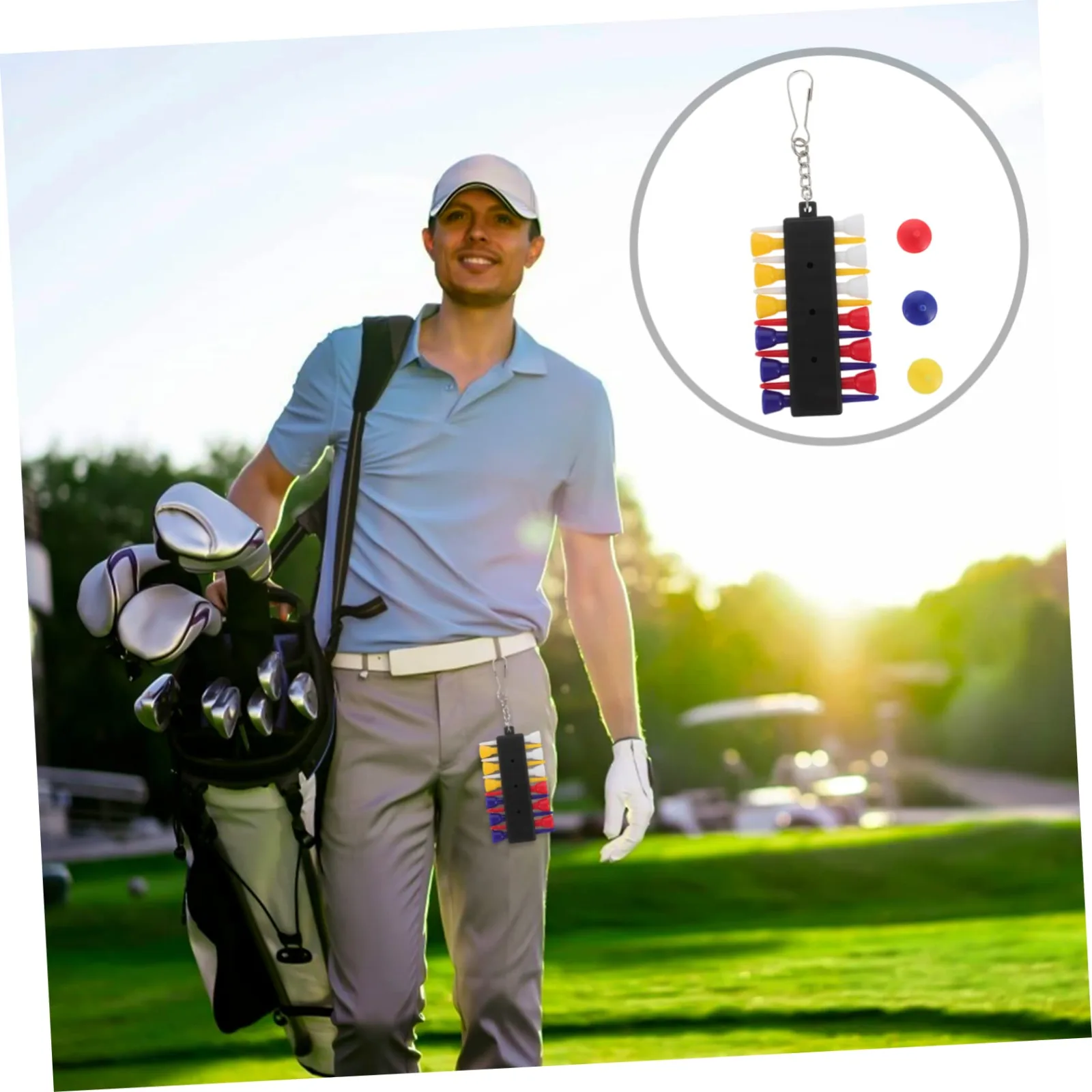 Generic Portable Golf Tee Holder with Hooks image 4