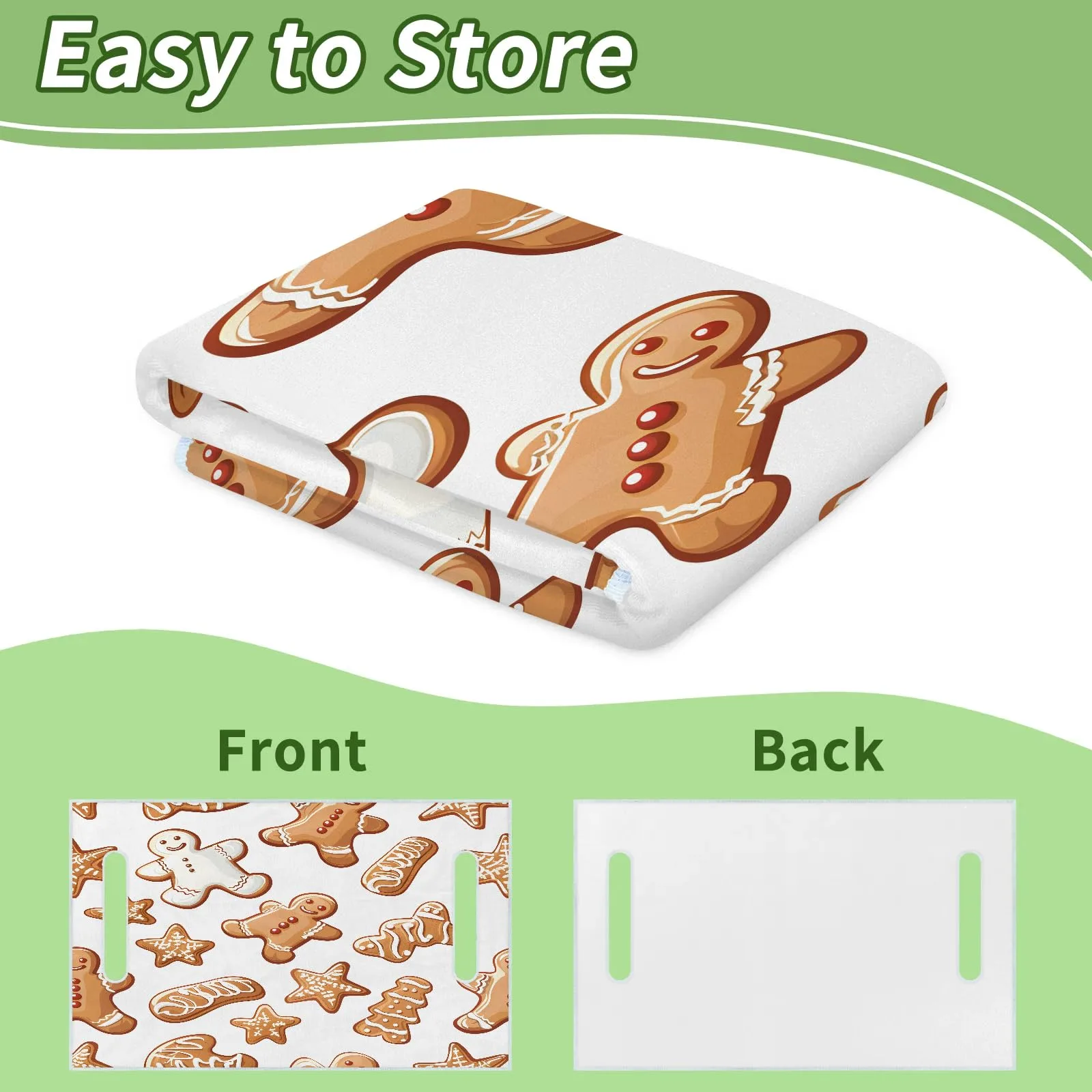 Tiveruda Gingerbread 51 x 31 in Golf Cart Seat Cover image 4