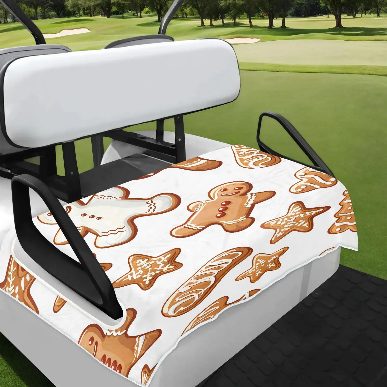 Tiveruda Gingerbread 51 x 31 in Golf Cart Seat Cover