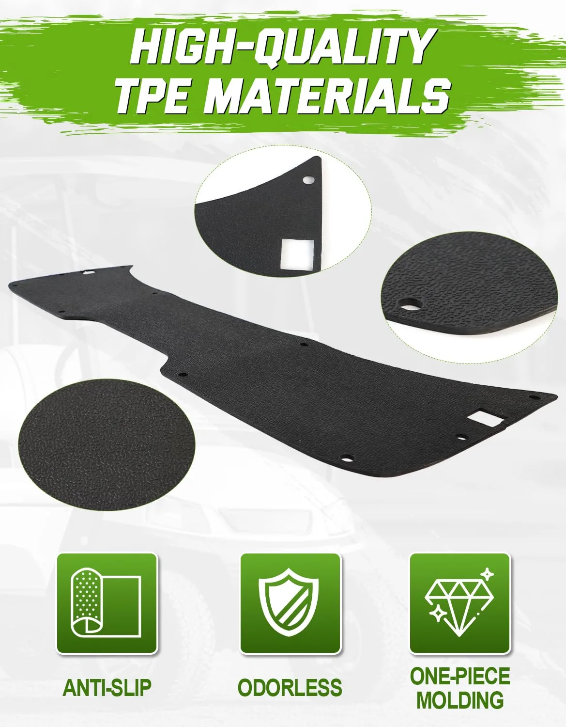 CYOOYC Rear Foot Rest Mat for Club Car Tempo 4-Passenger image 3