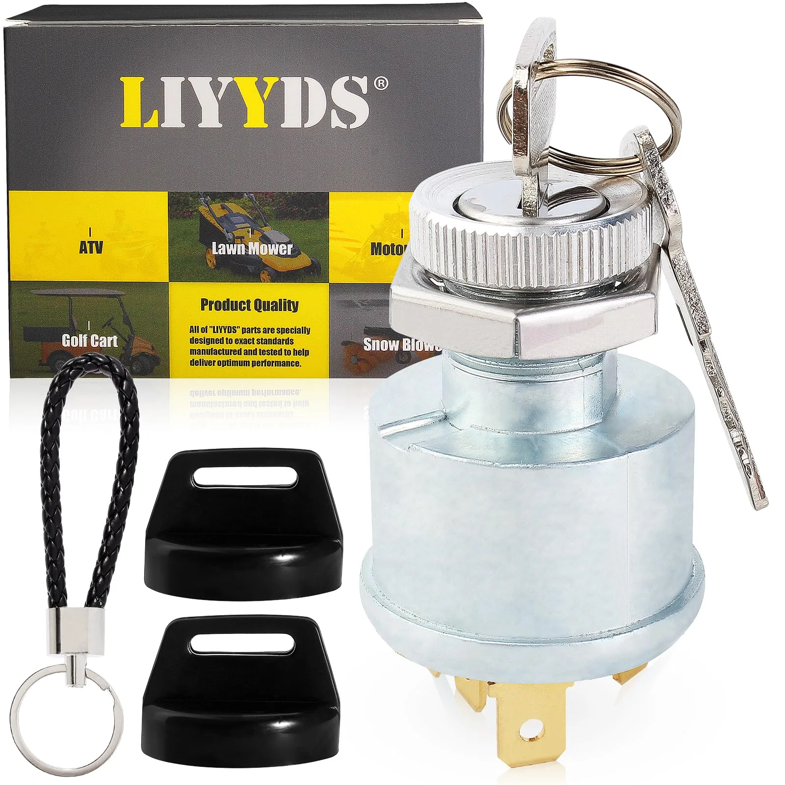 LIYYDS Ignition Key Switch A1638LIUS for E-Z-GO Golf Carts