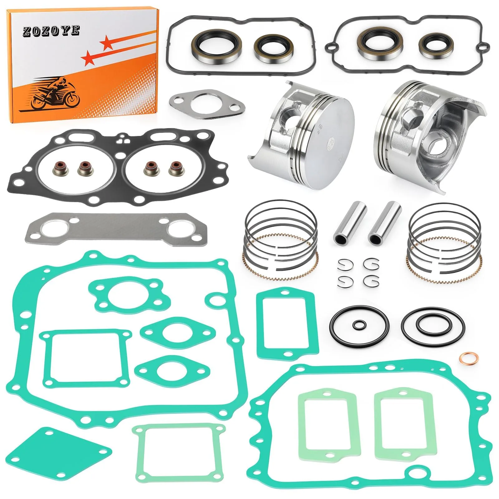 ZOZOYE E-Z-G-O 350cc Oversized Piston Rebuild Kit image 2