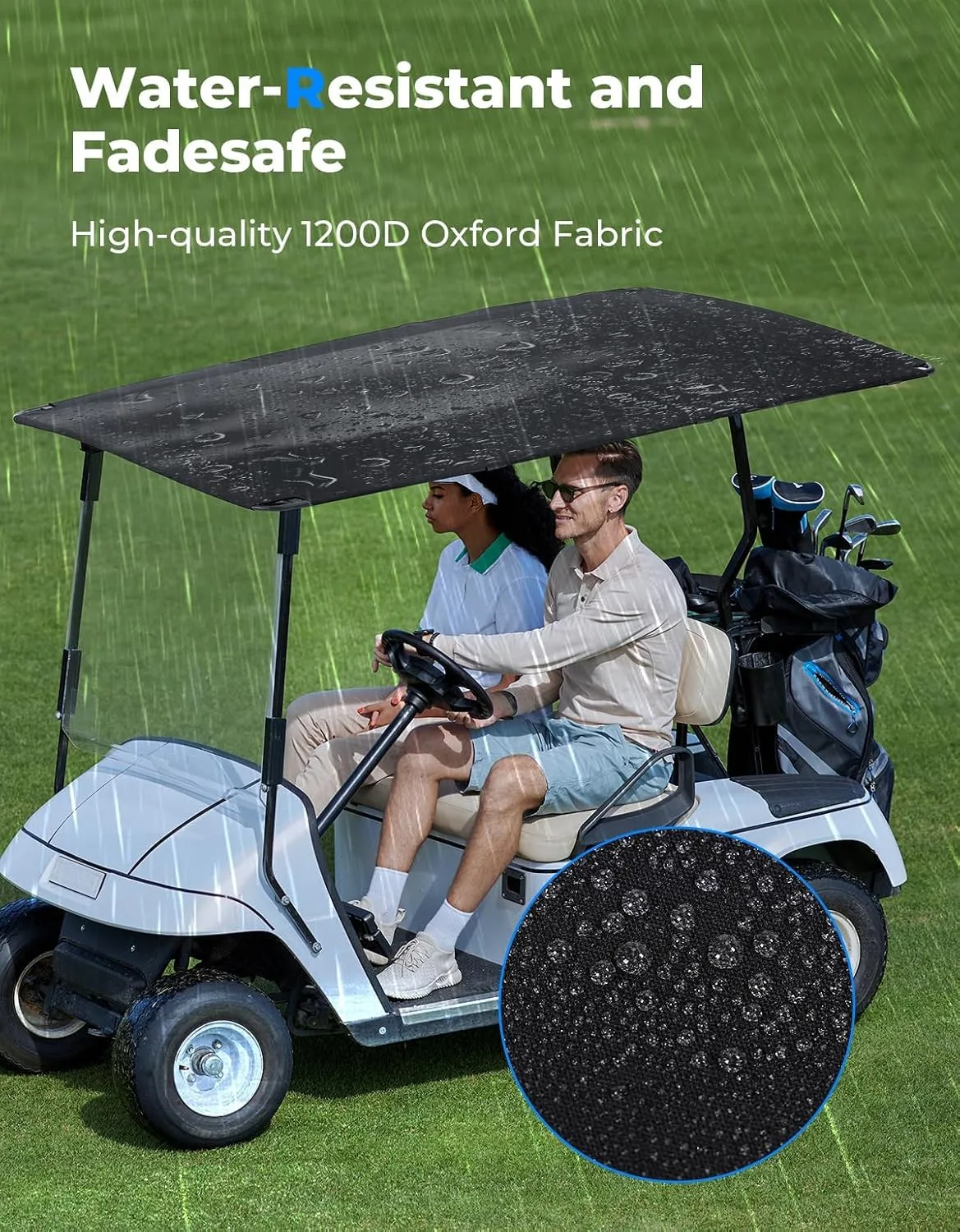 KEMIMOTO 85-Inch Golf Cart Sun Top for EZGO TXT image 3