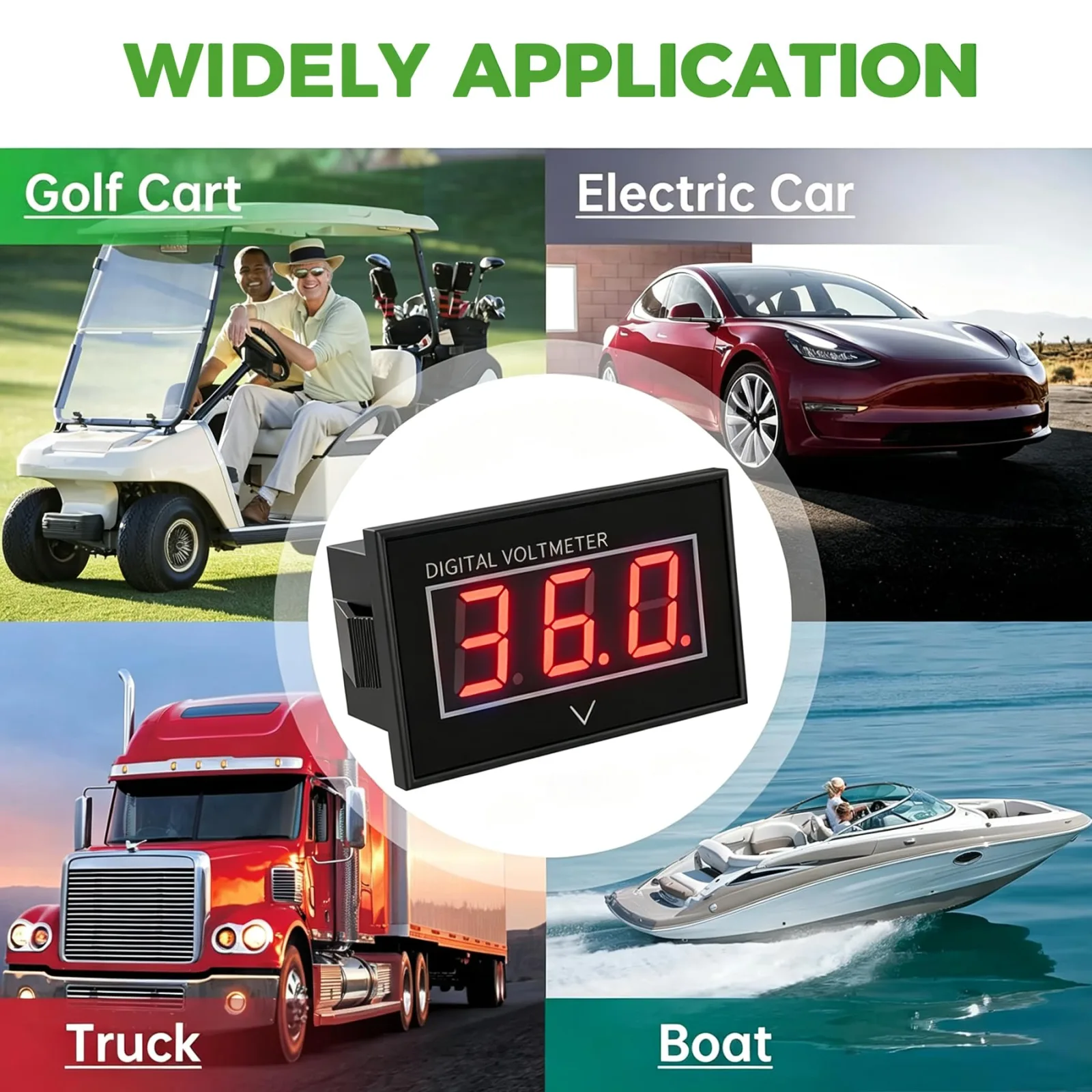 10L0L Golf Cart Battery Meter QH-F64-A image 3