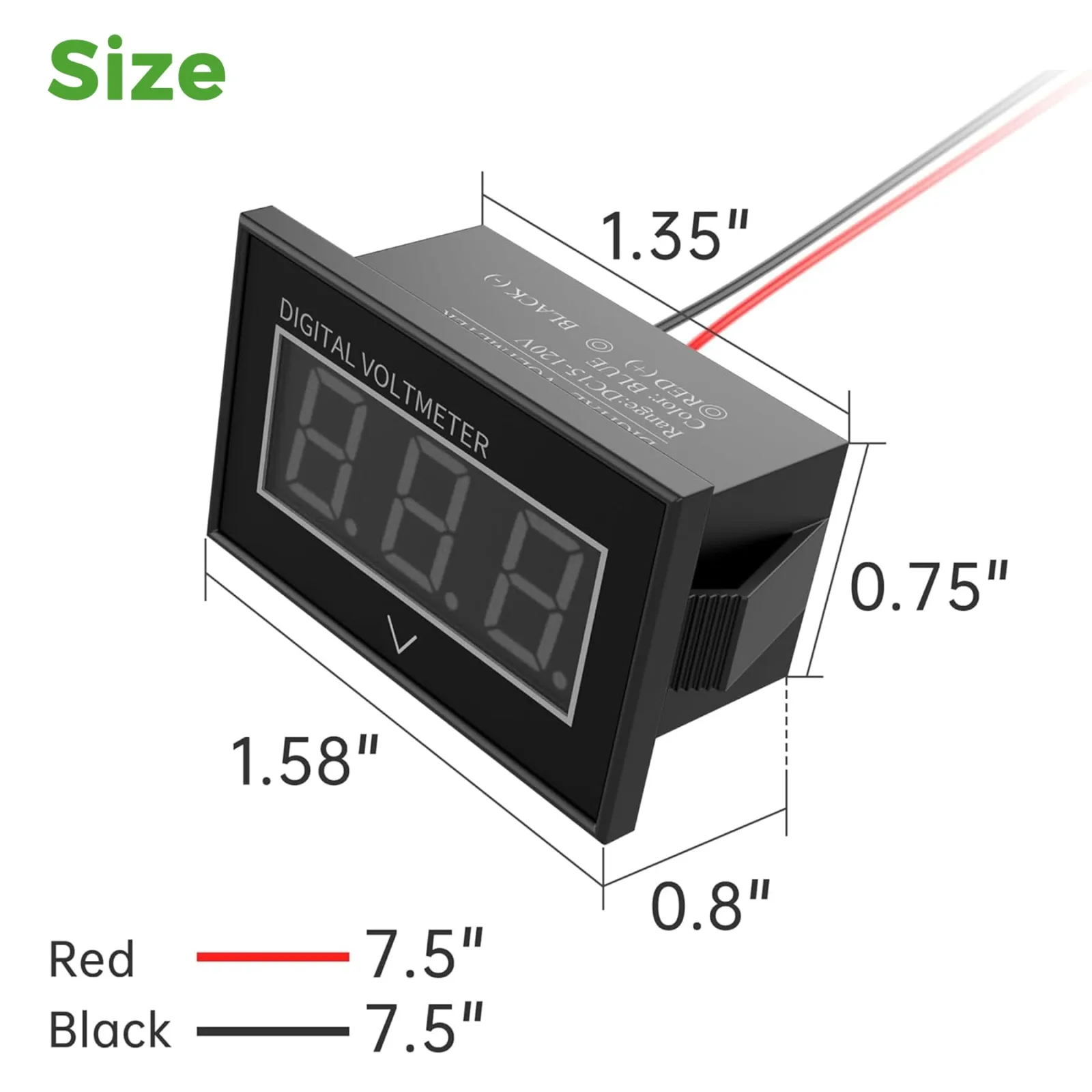 10L0L Golf Cart Battery Meter QH-F64-A image 4