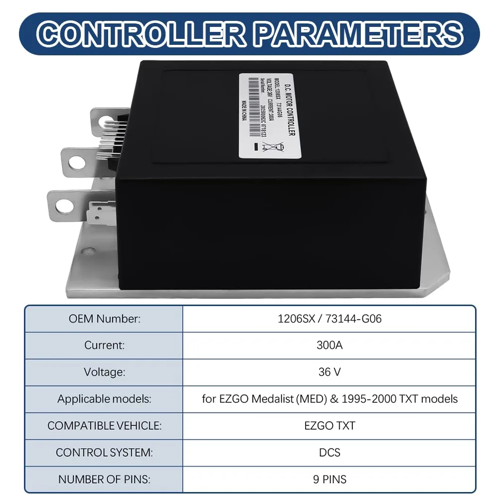 DEROACE 36V 300A Controller for E-Z-GO TXT & Medalist image 3