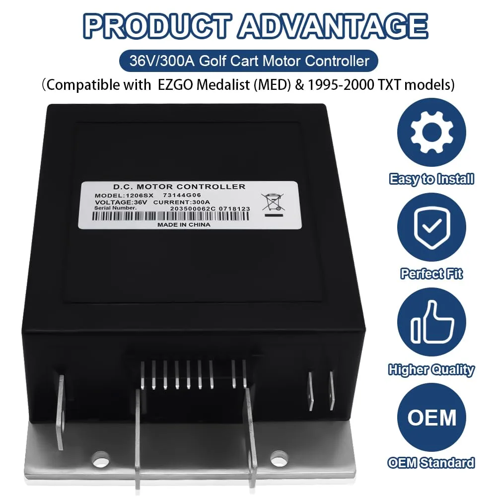DEROACE 36V 300A Controller for E-Z-GO TXT & Medalist image 4