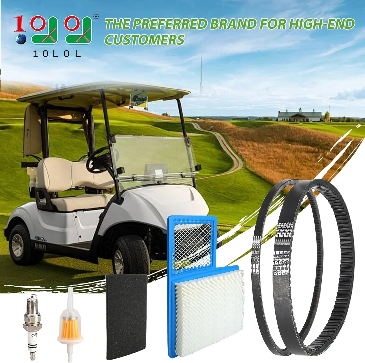 10L0L Yamaha Golf Cart Tune-Up Kit with Belts image 2