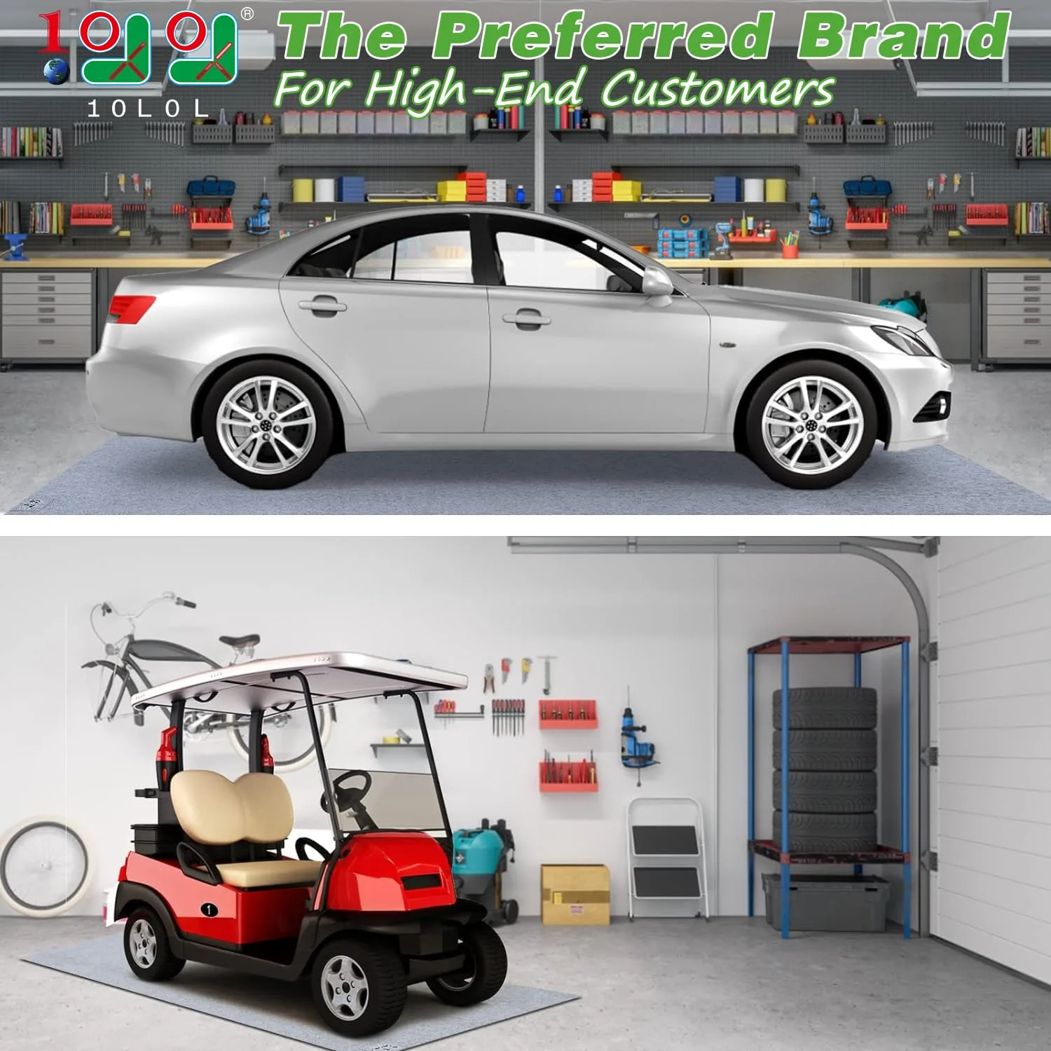 10L0L Golf Cart Garage Floor Mat | E00-FBA-01-Y178-K image 2